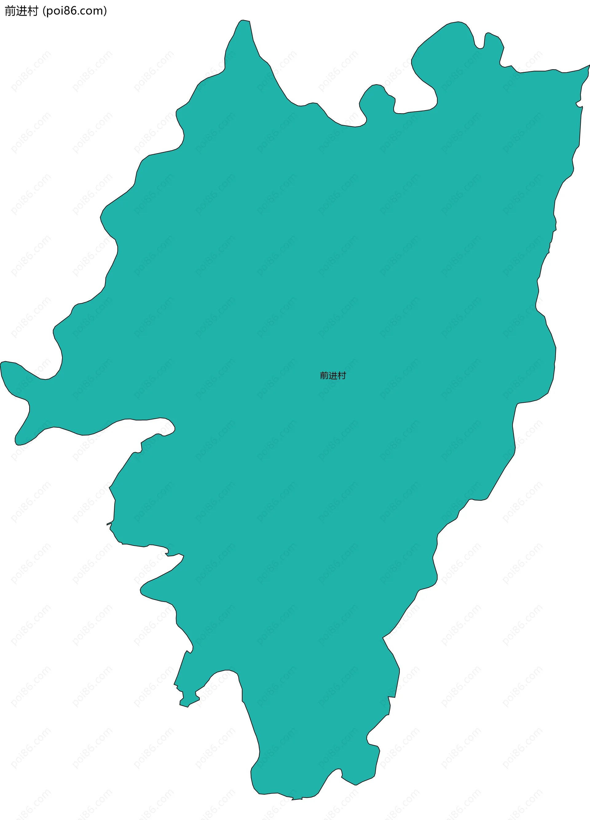 前进村边界地图