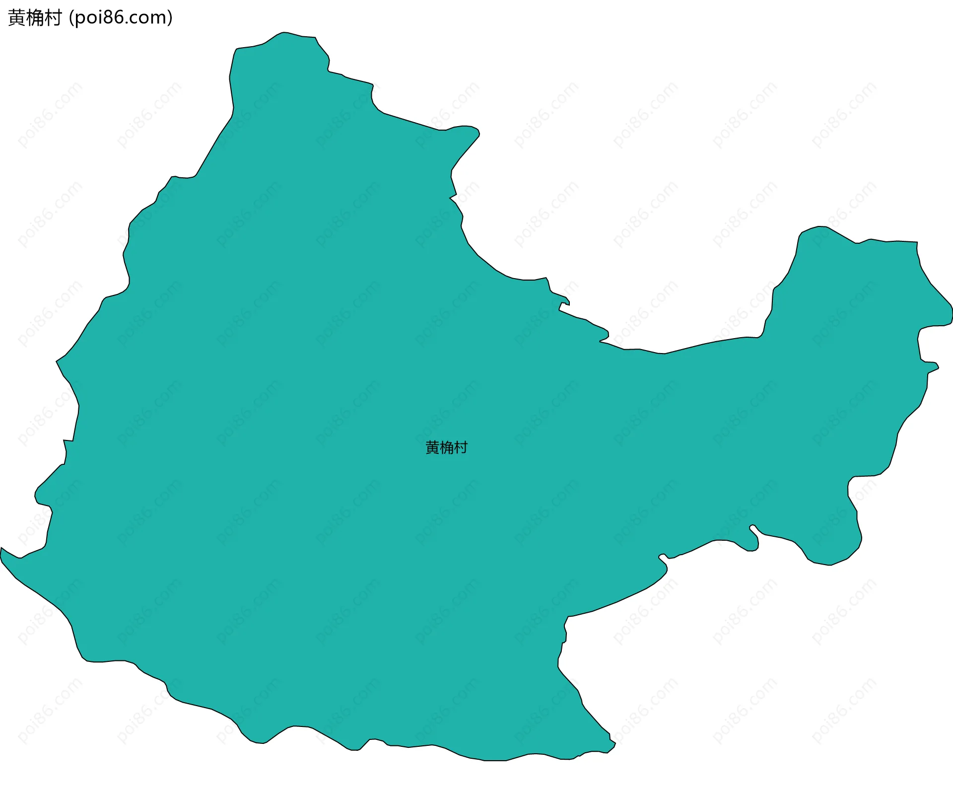 黄桷村边界地图