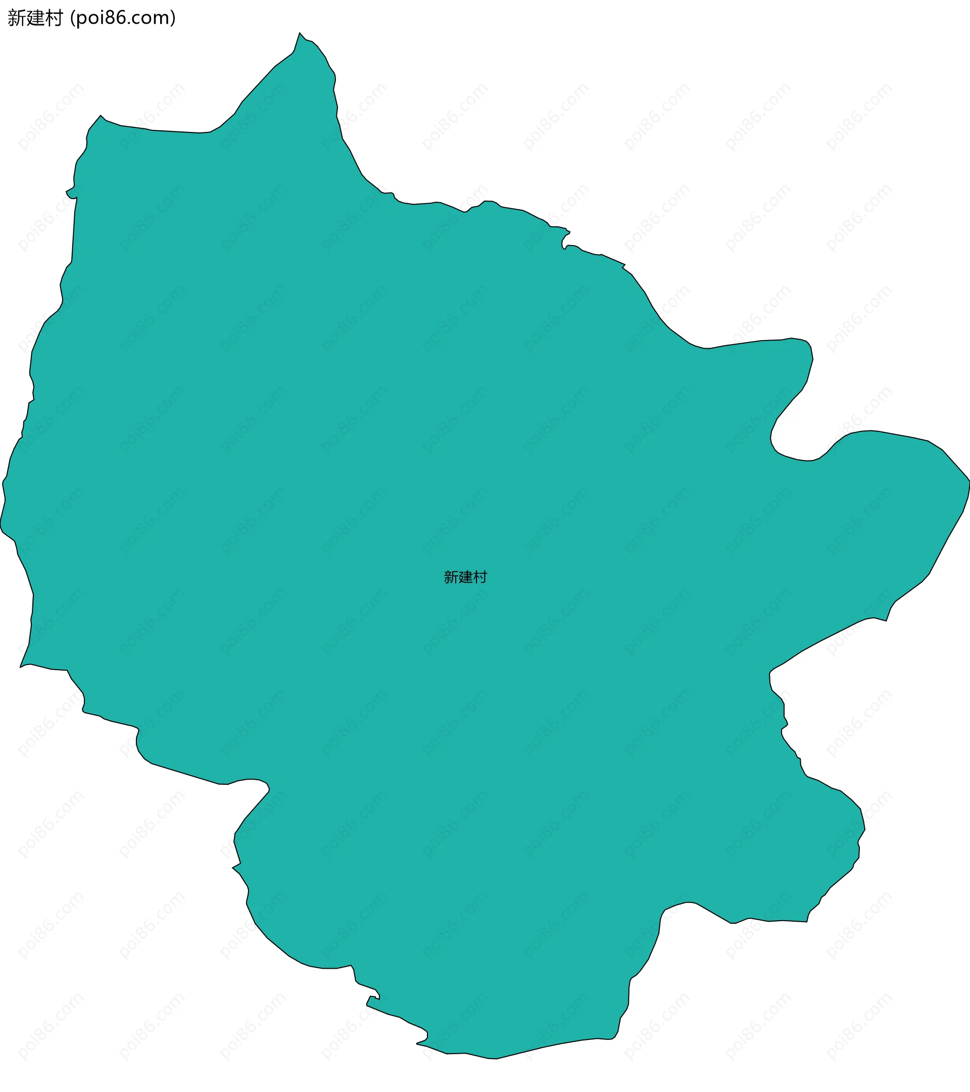 新建村边界地图