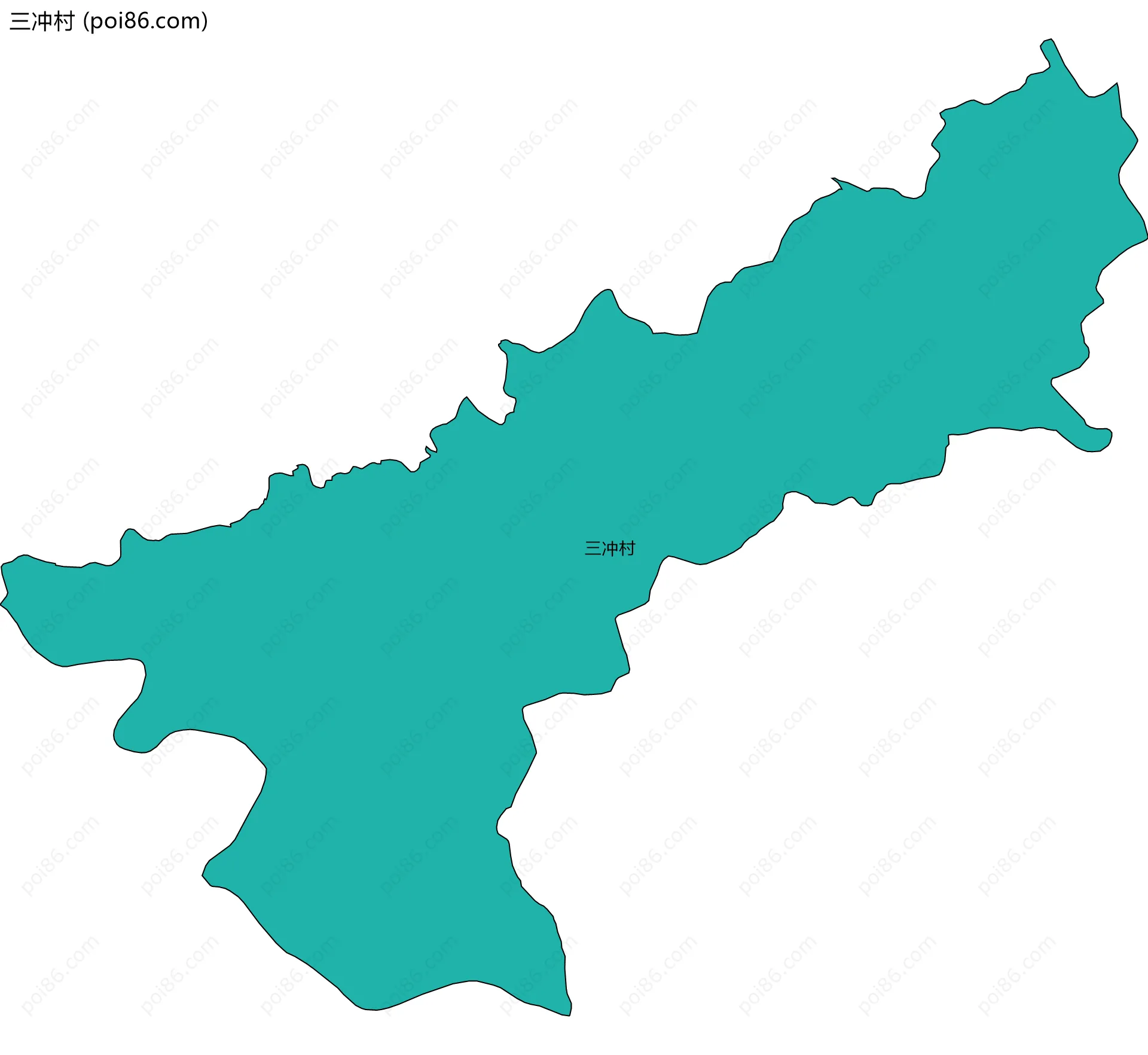 三冲村边界地图