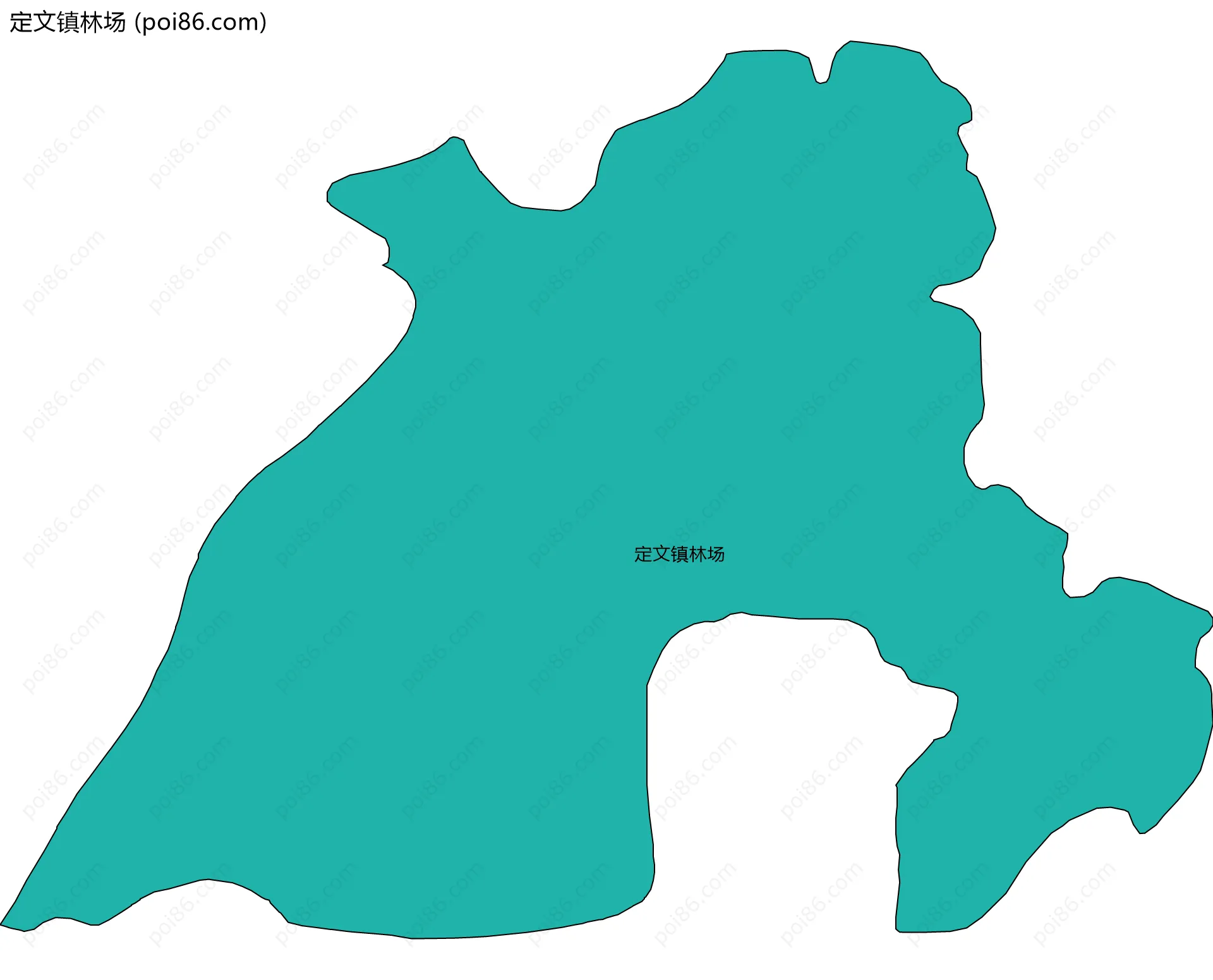 定文镇林场边界地图
