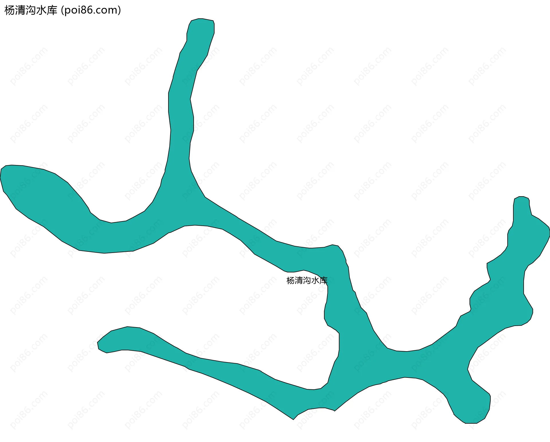 杨清沟水库边界地图