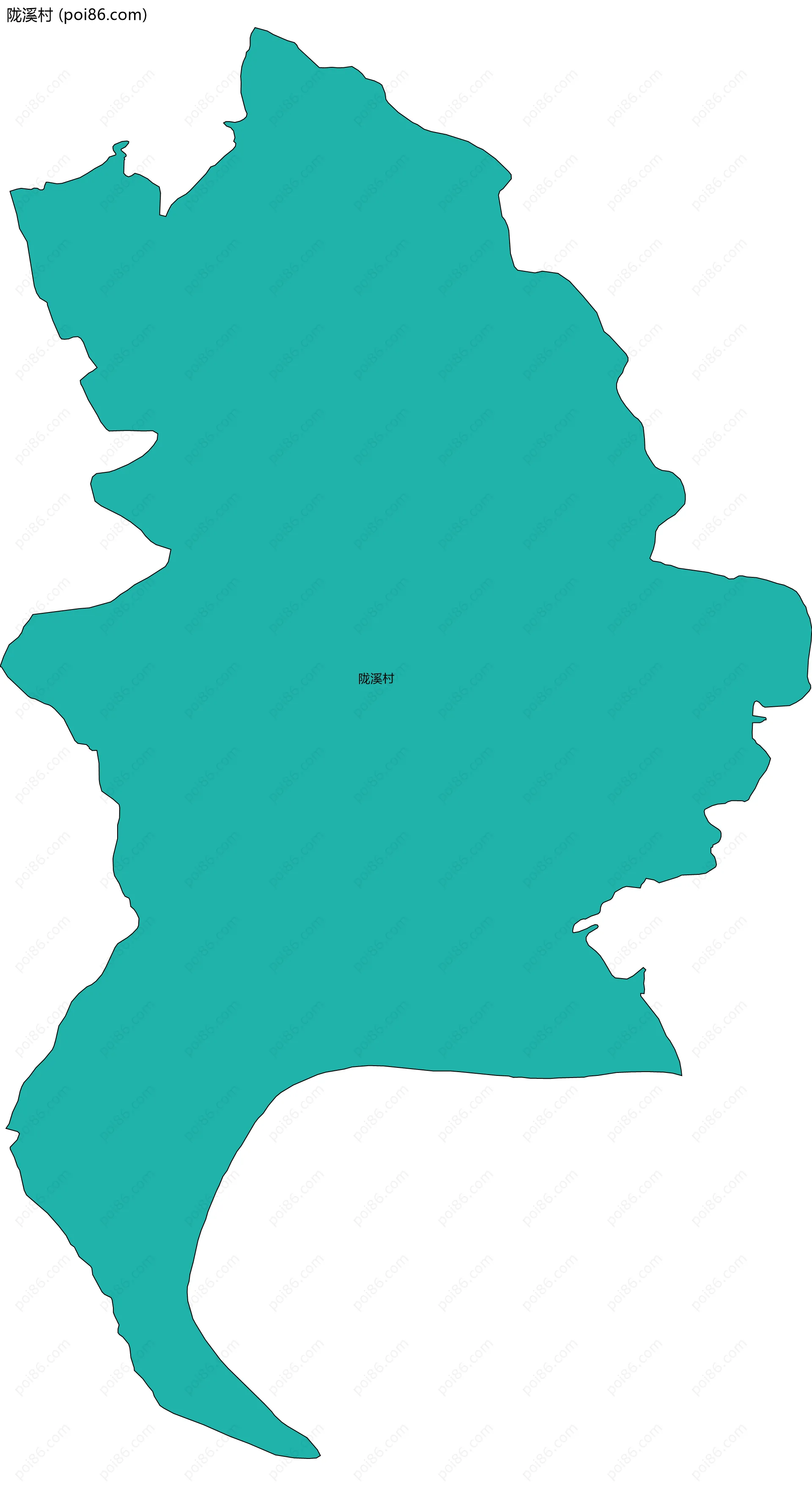 陇溪村边界地图