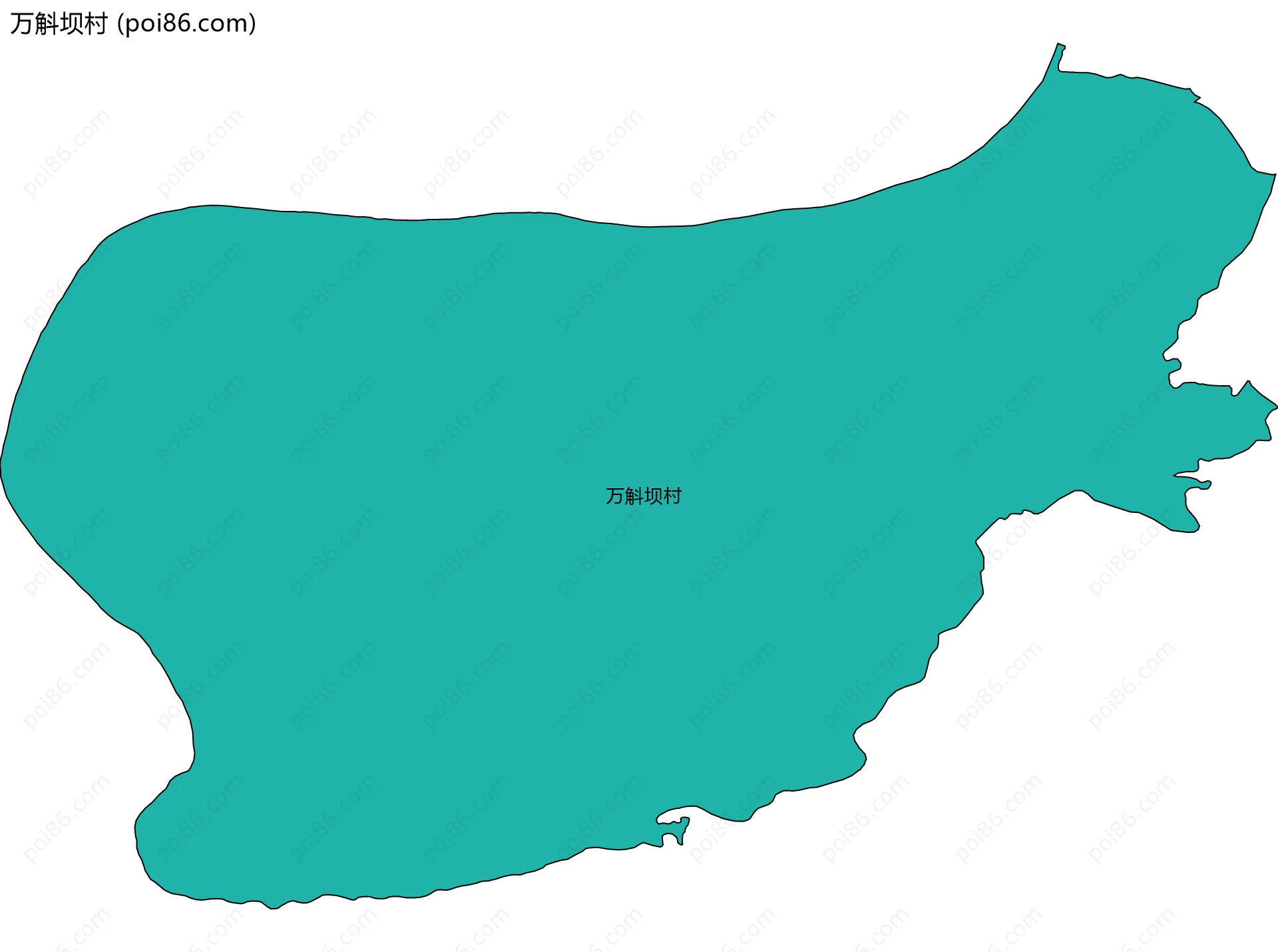 万斛坝村边界地图