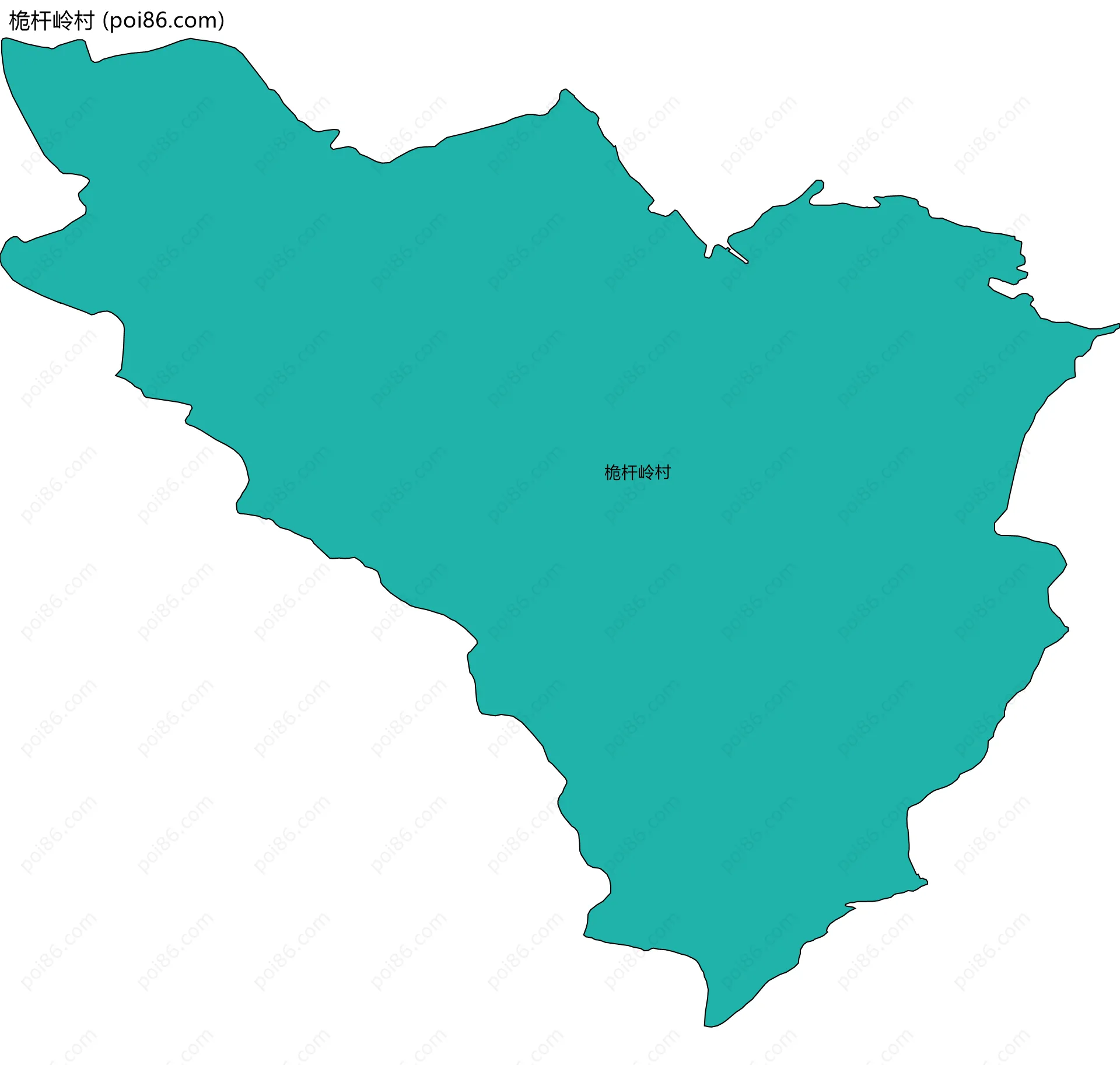 桅杆岭村边界地图