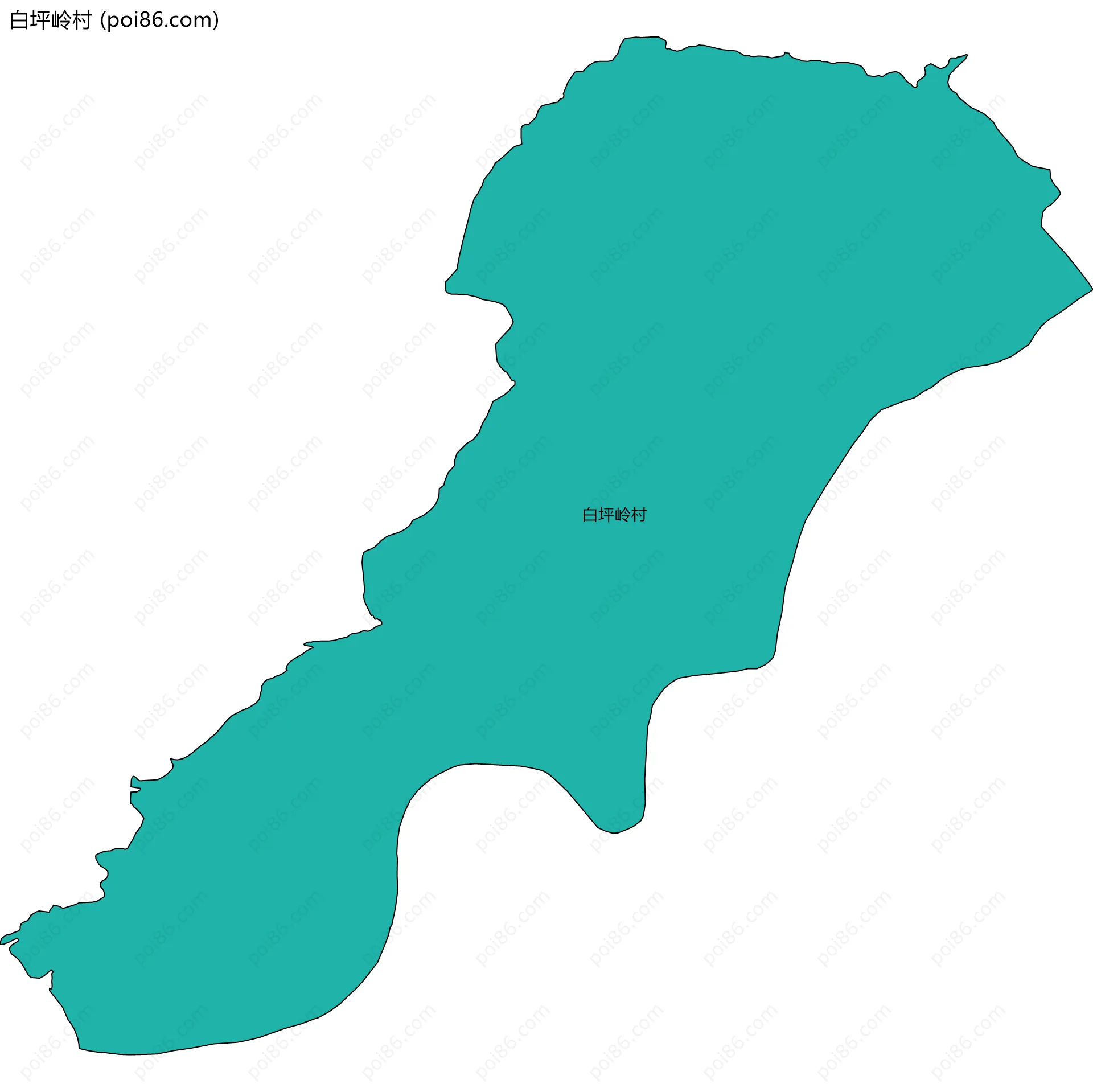 白坪岭村边界地图