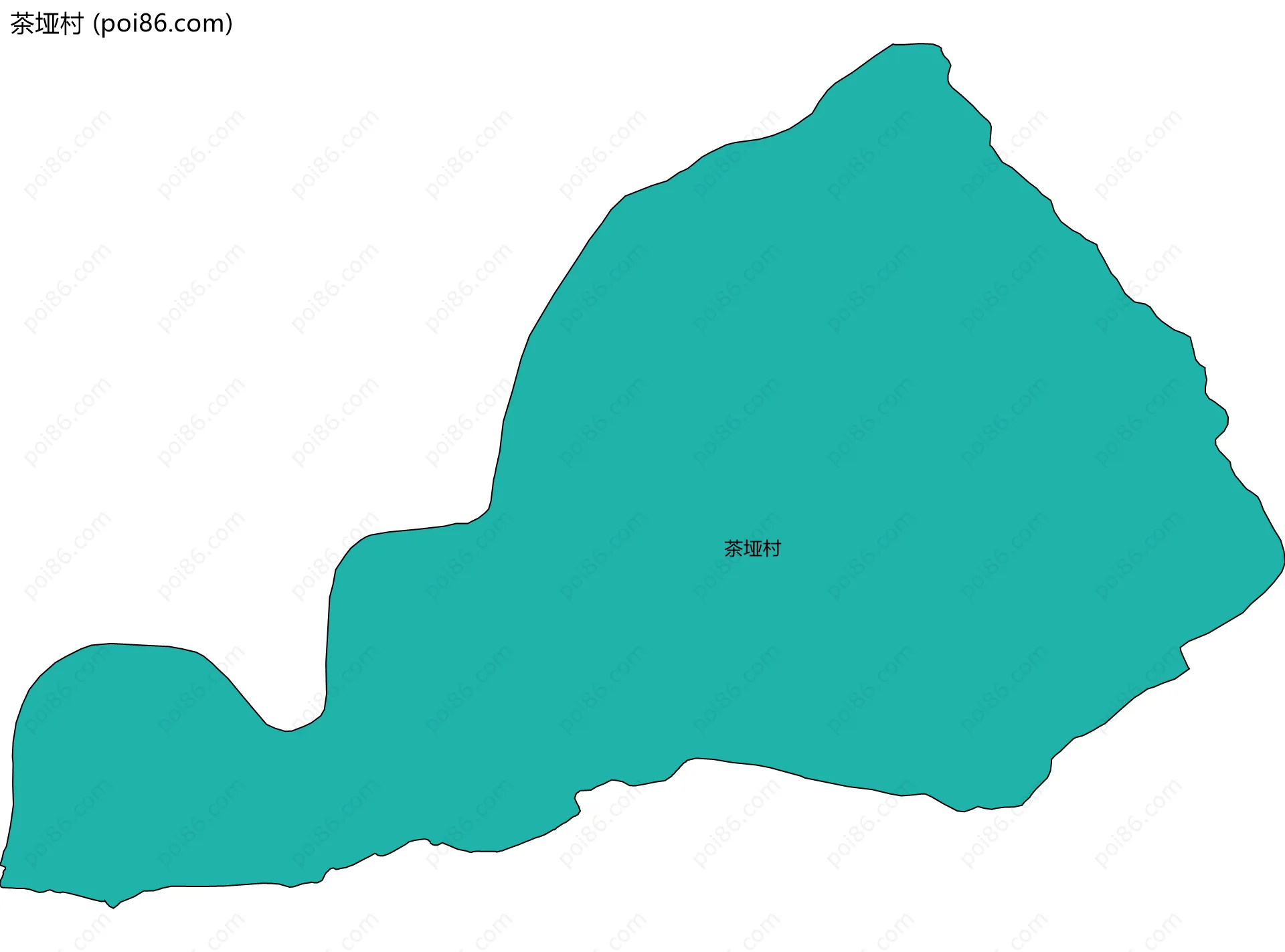 茶垭村边界地图