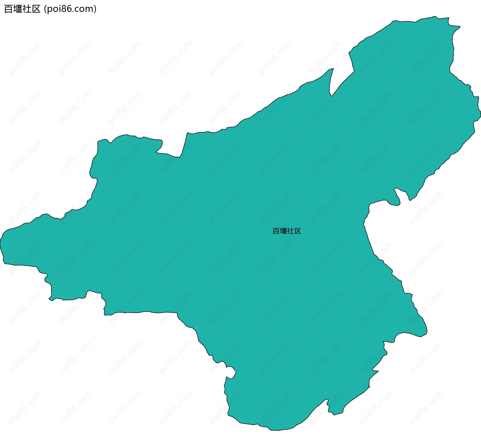 百堰社区边界地图