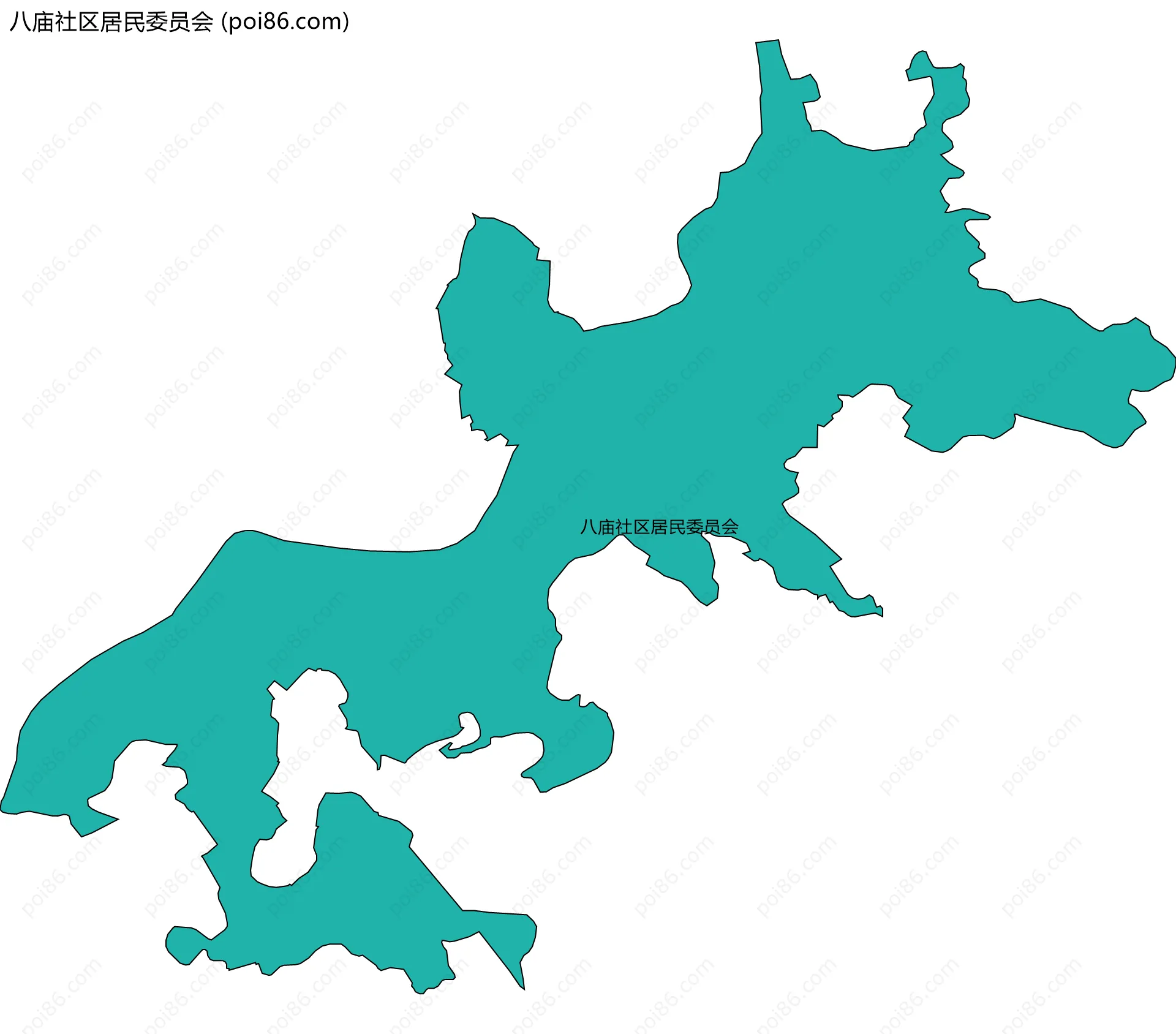 八庙社区居民委员会边界地图