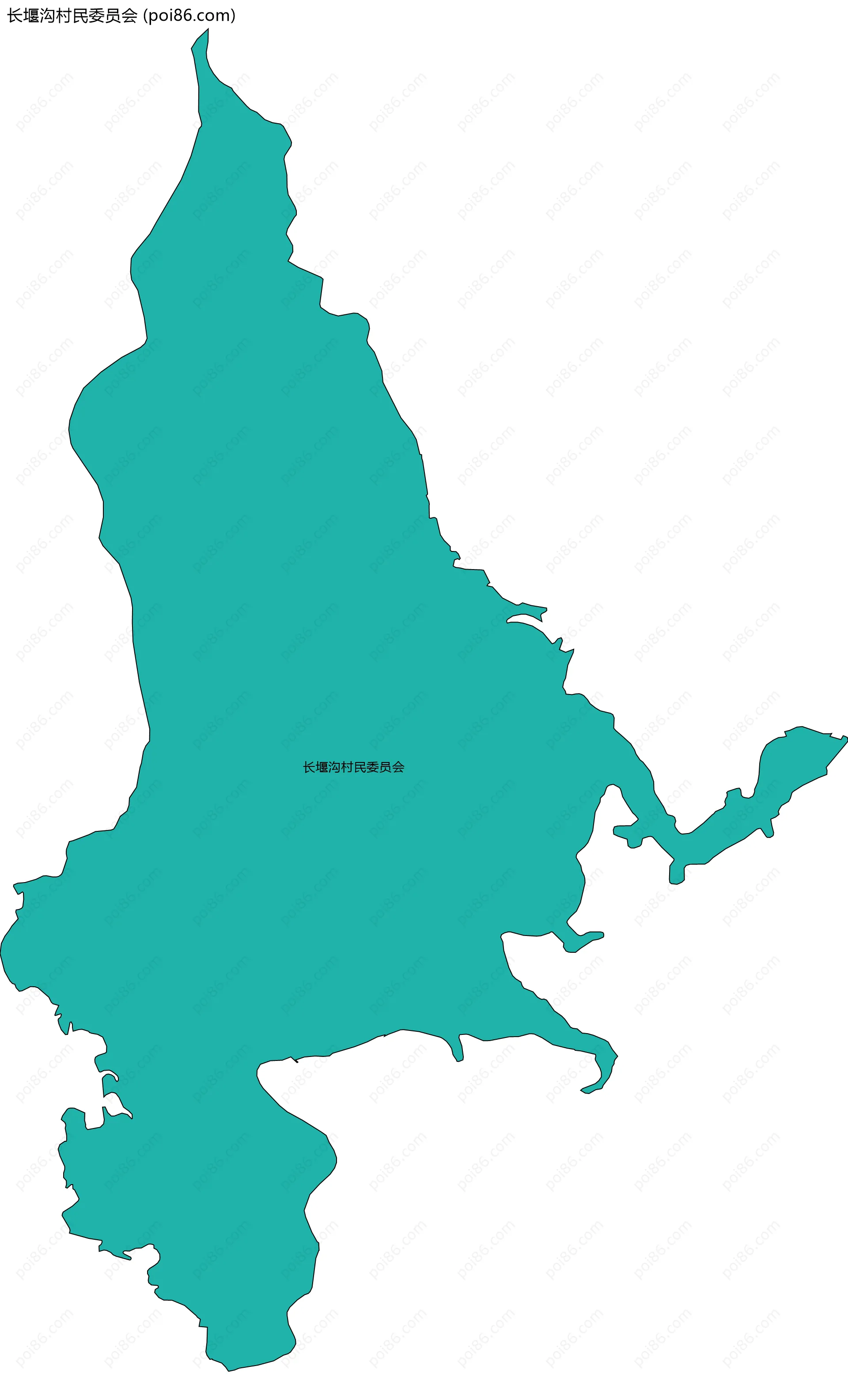 长堰沟村民委员会边界地图