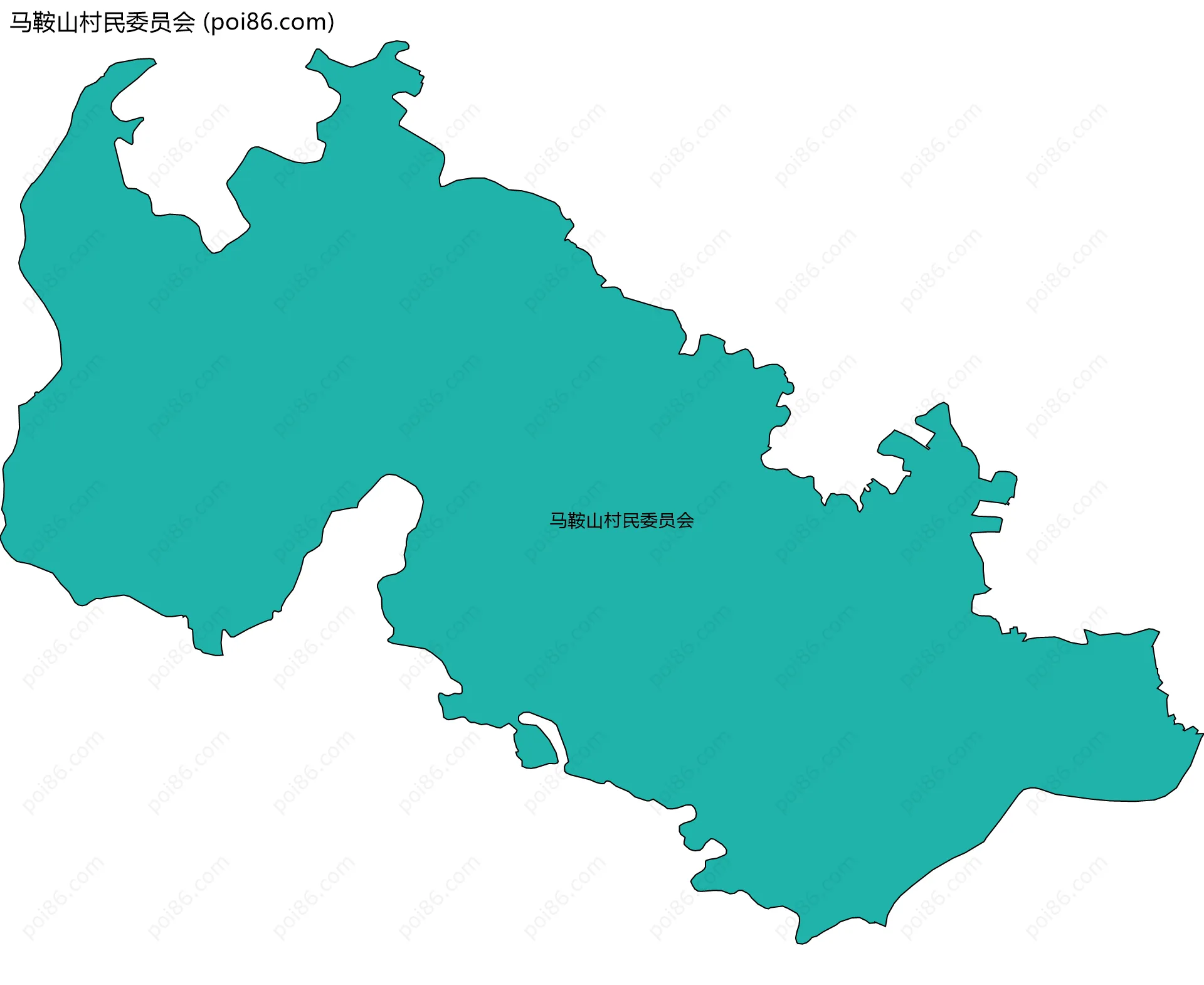马鞍山村民委员会边界地图
