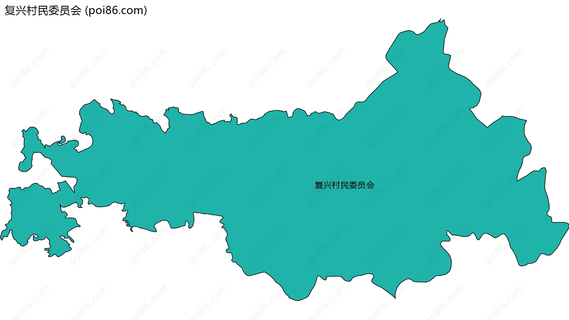 复兴村民委员会边界地图