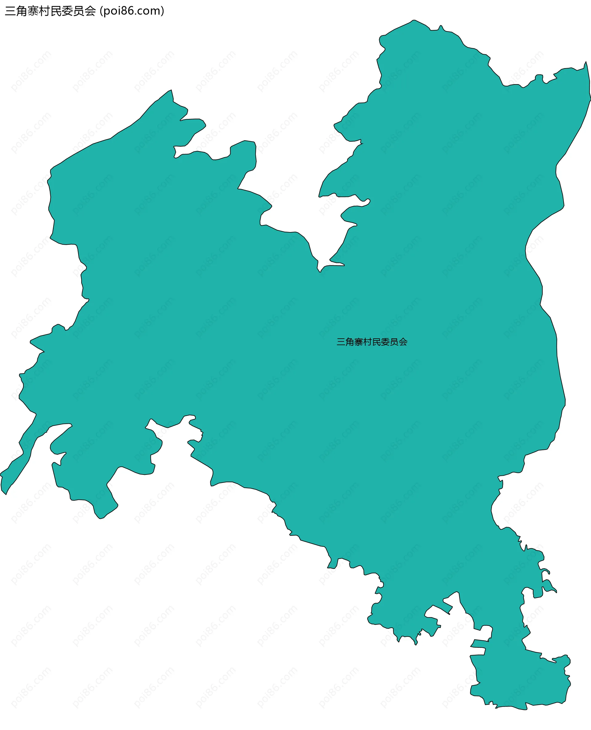 三角寨村民委员会边界地图