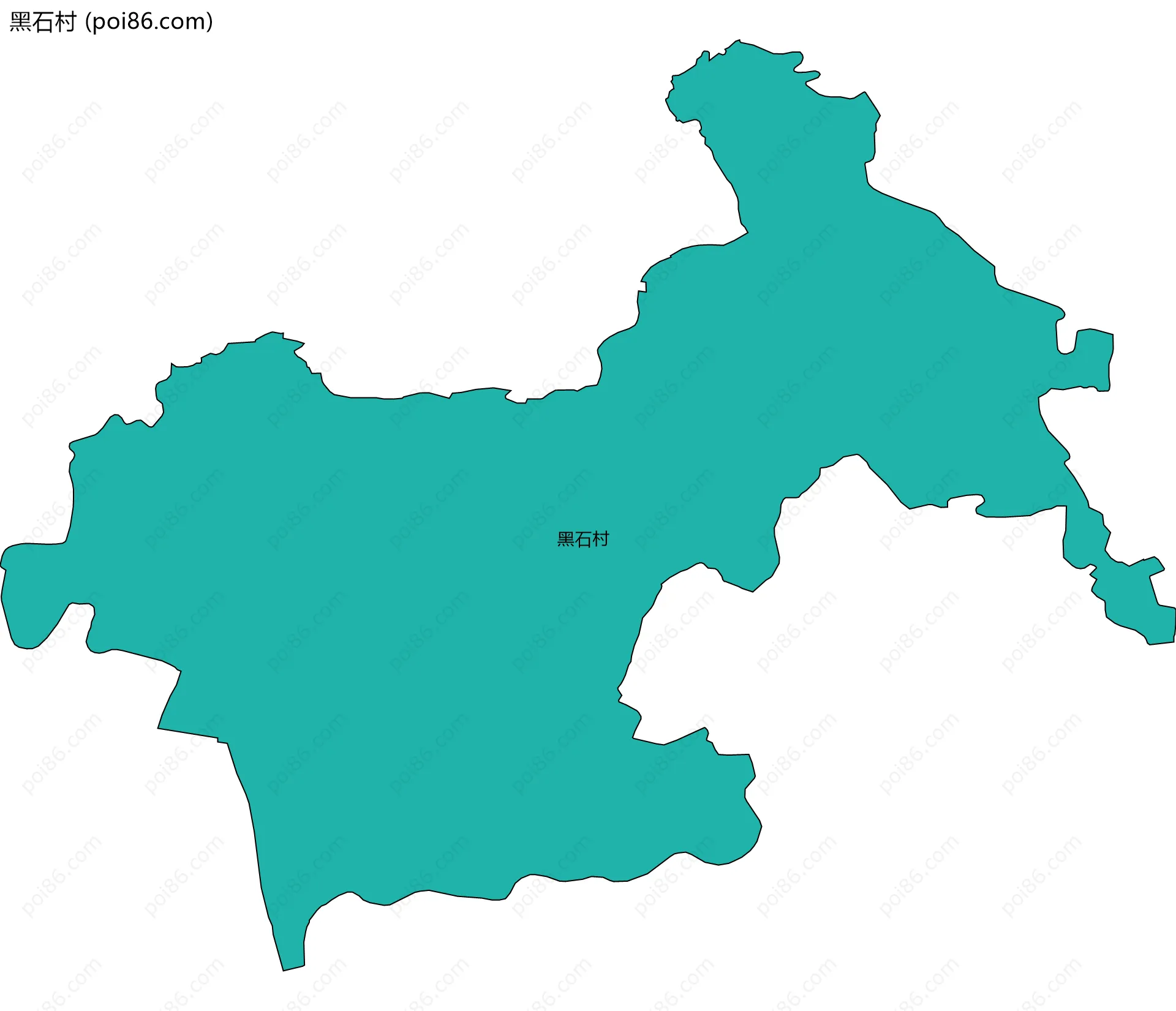 黑石村边界地图