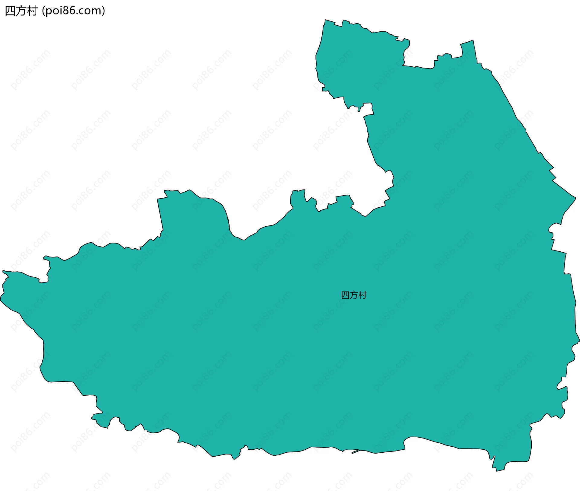 四方村边界地图