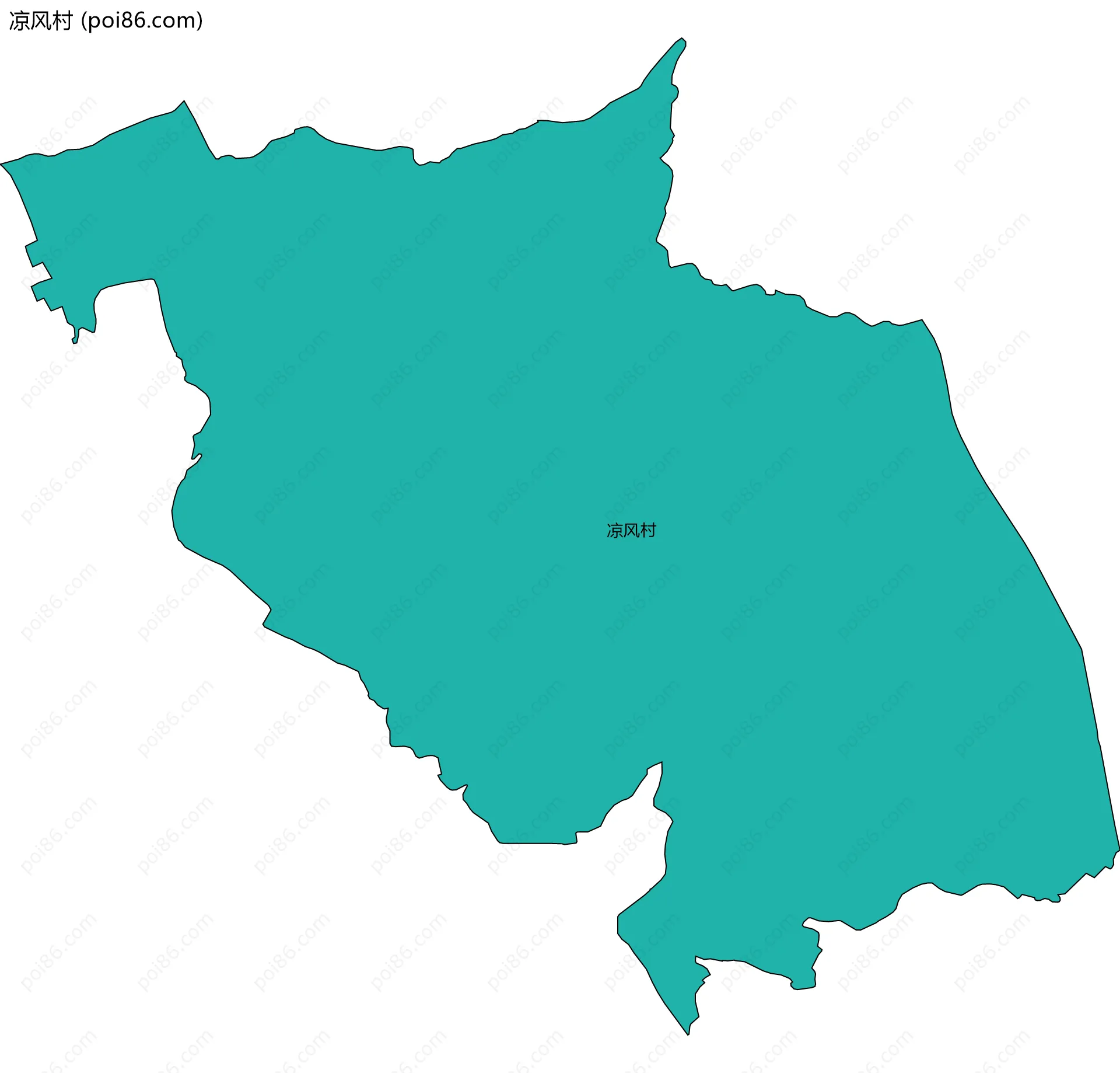 凉风村边界地图