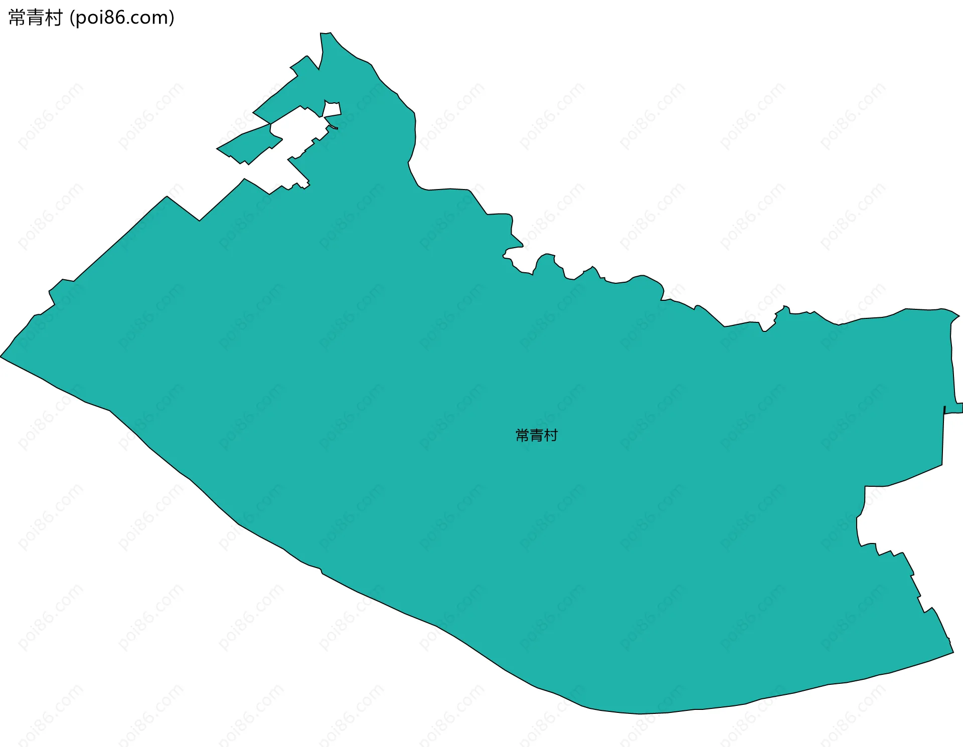 常青村边界地图