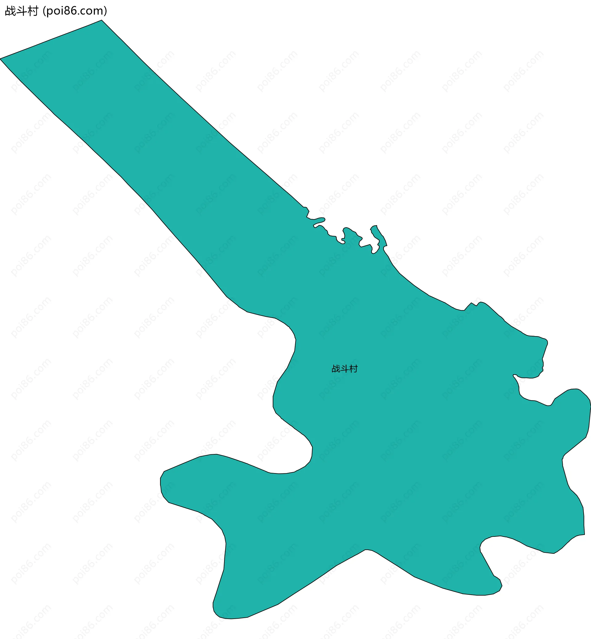 战斗村边界地图