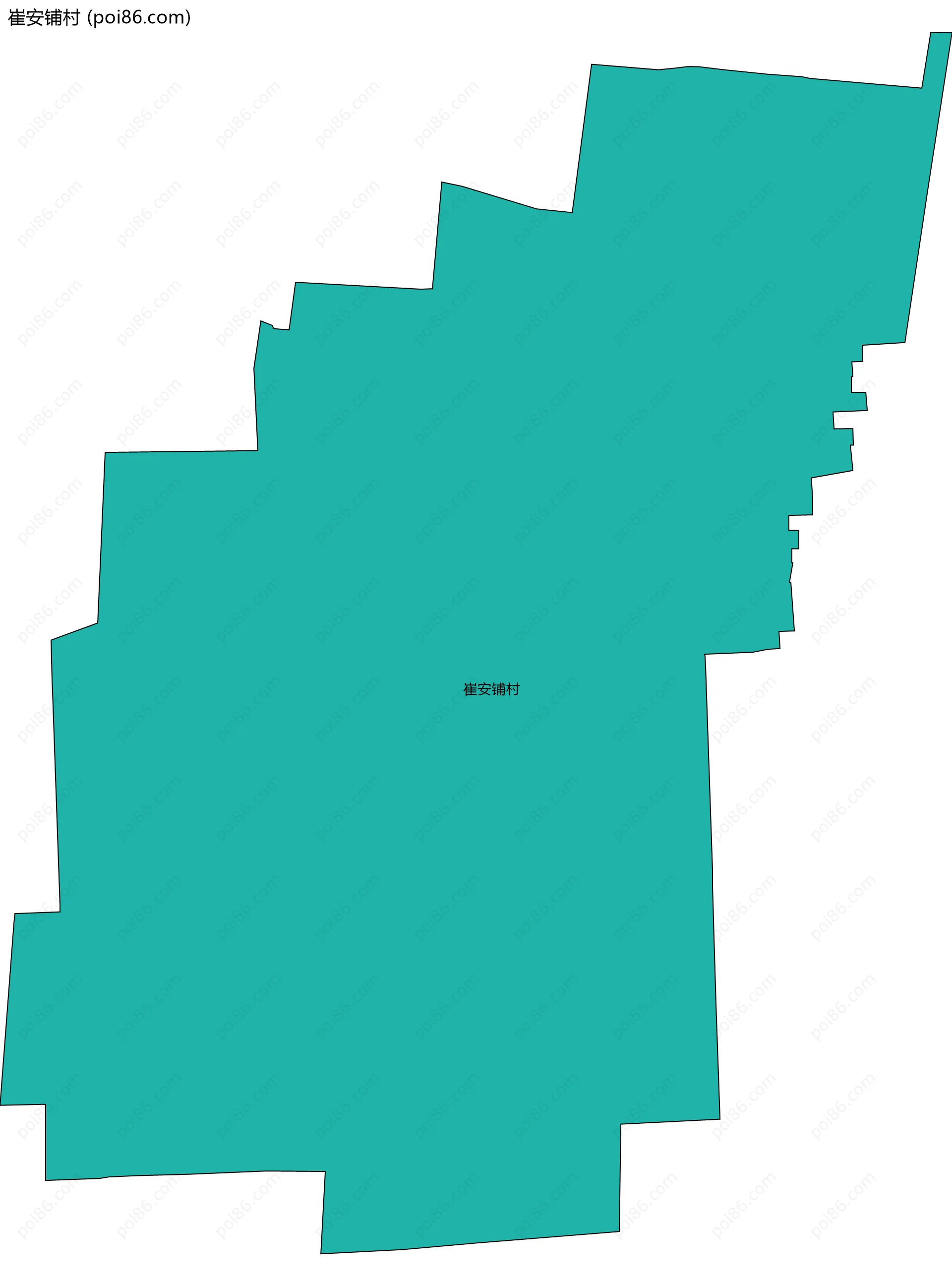 崔安铺村边界地图