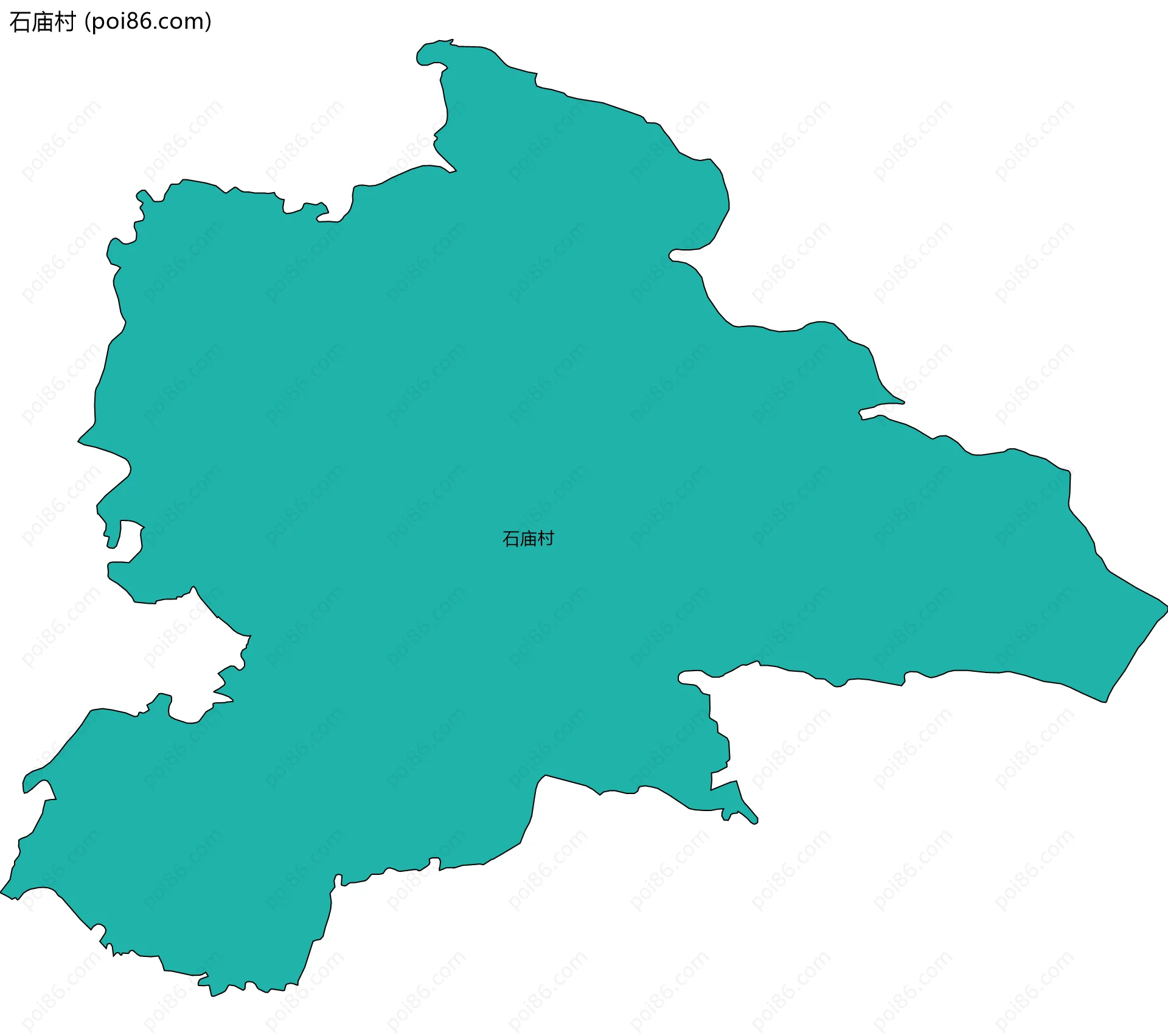 石庙村边界地图