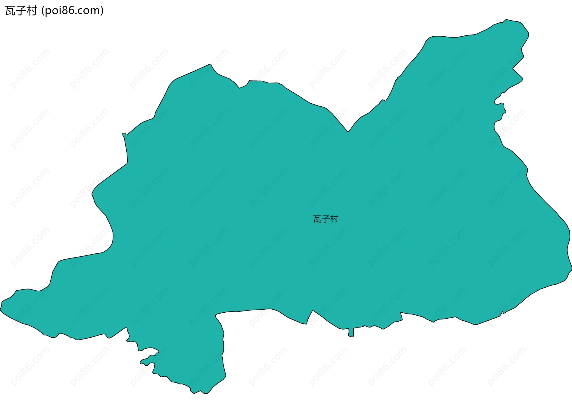 瓦子村边界地图