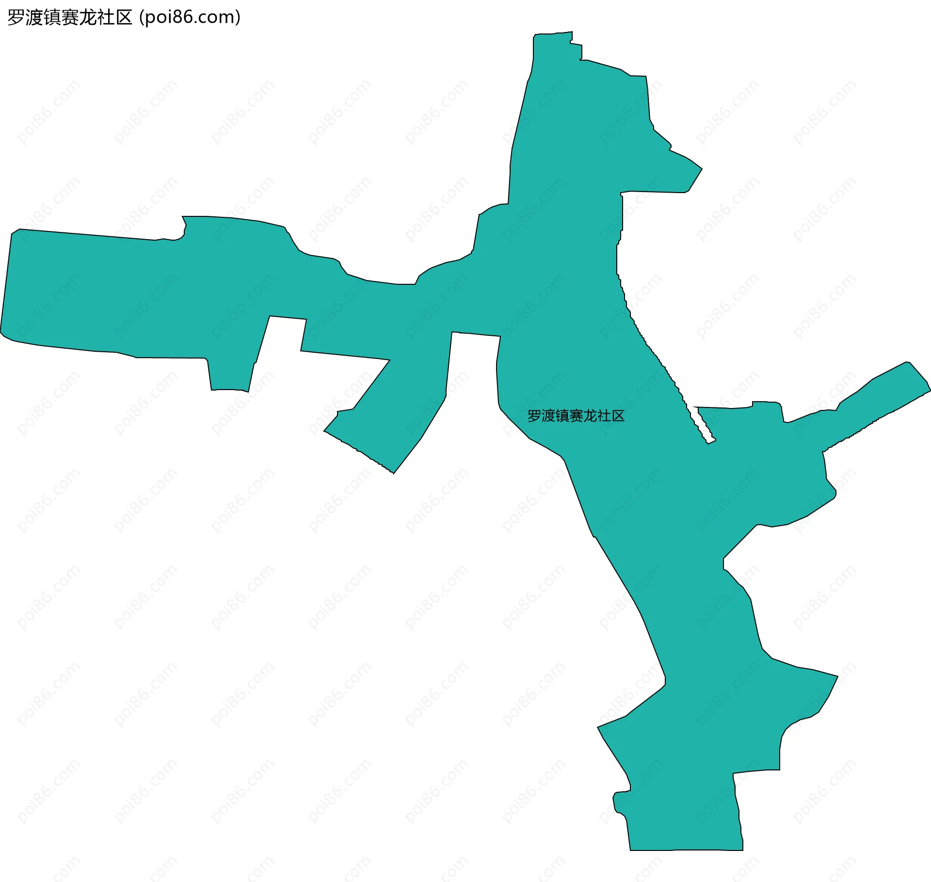 罗渡镇赛龙社区边界地图