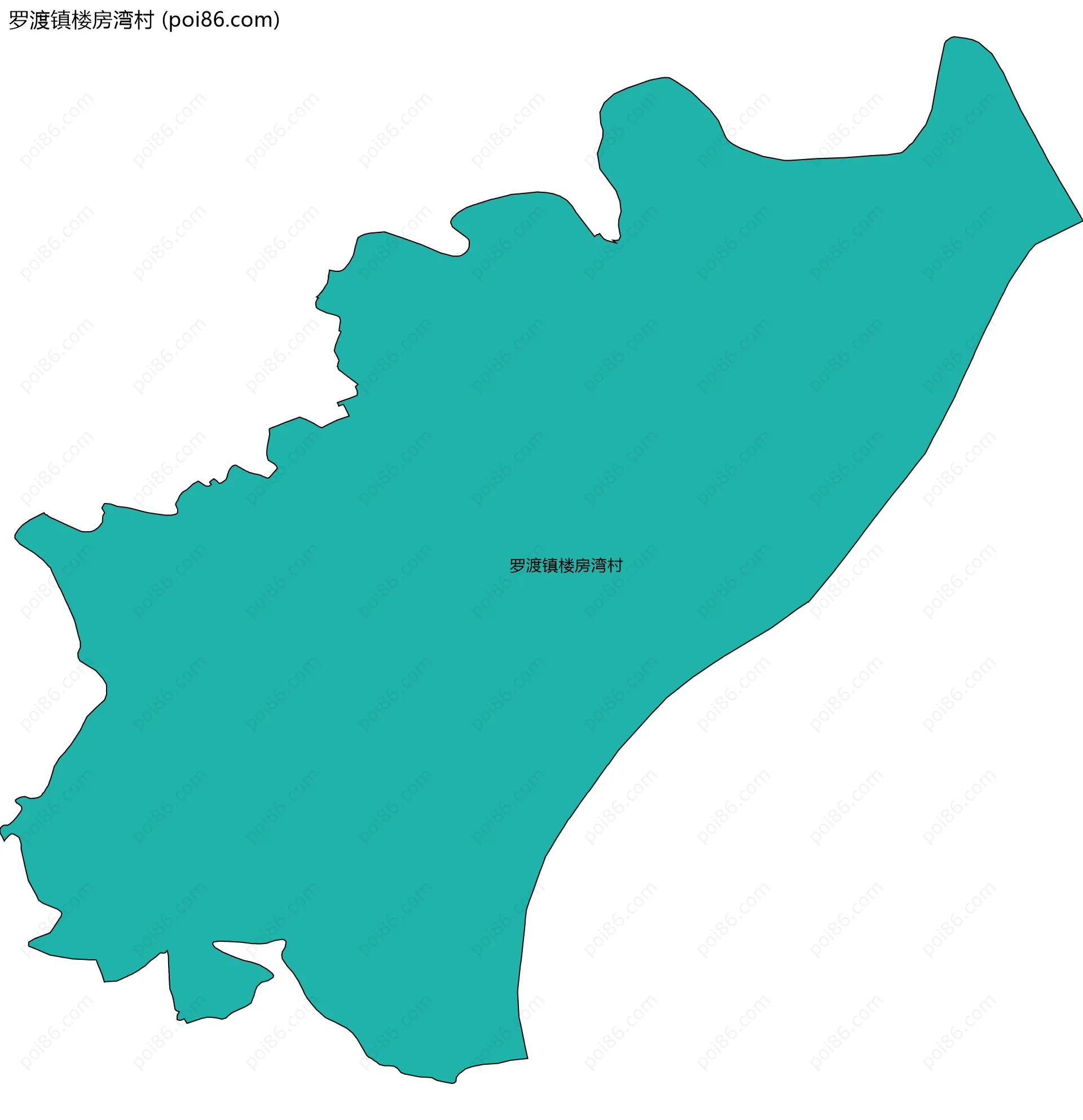 罗渡镇楼房湾村边界地图