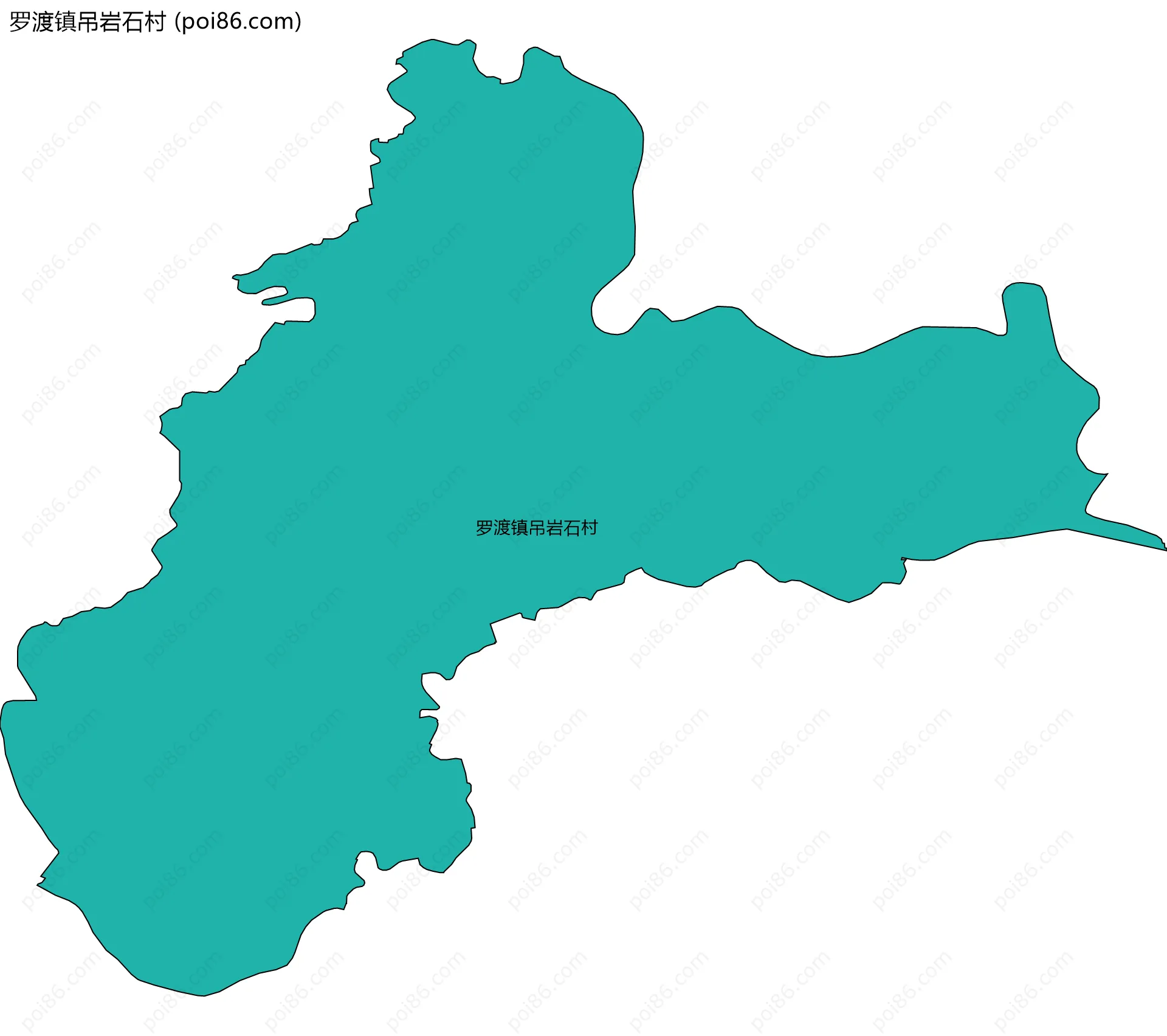 罗渡镇吊岩石村边界地图