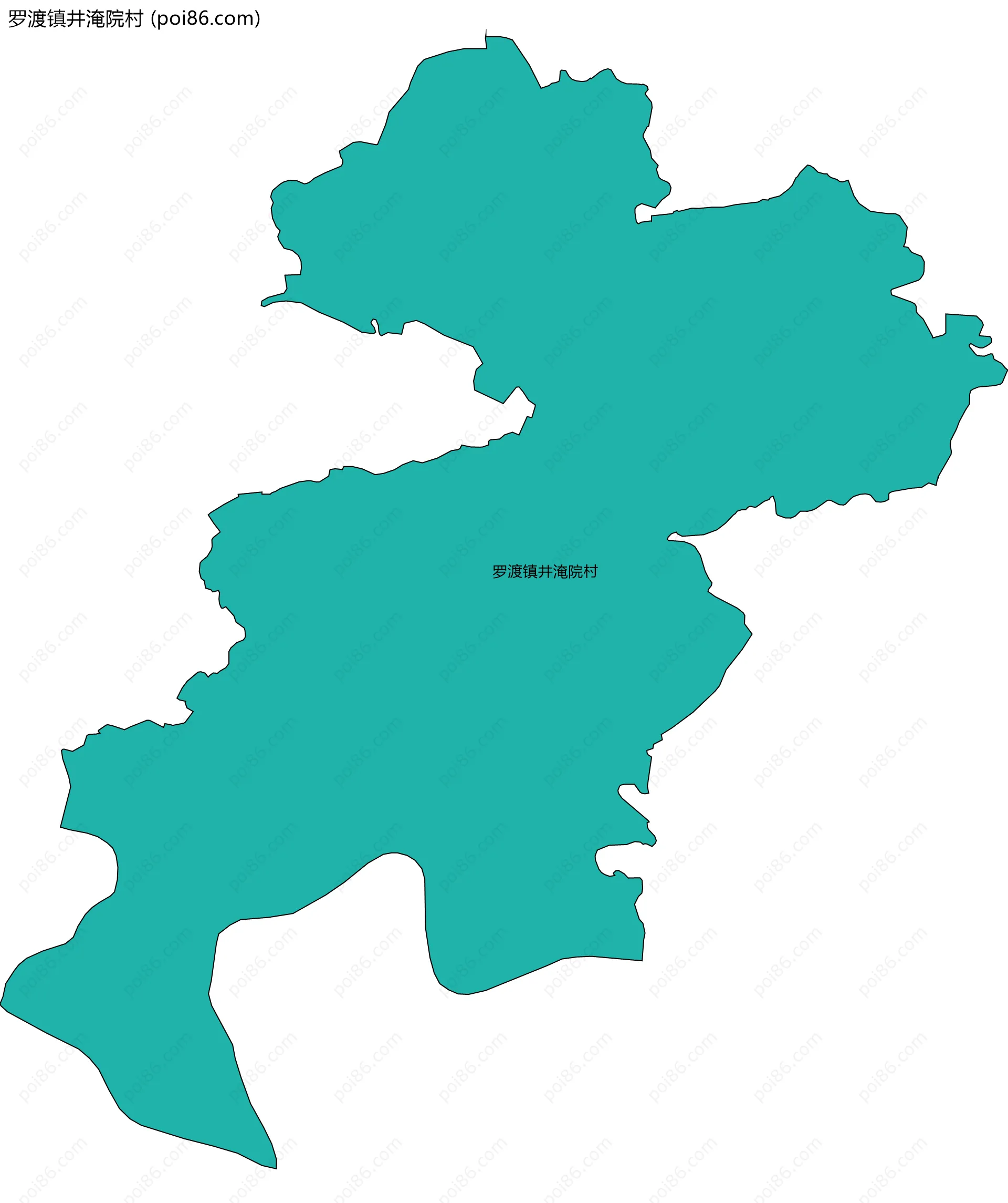 罗渡镇井淹院村边界地图