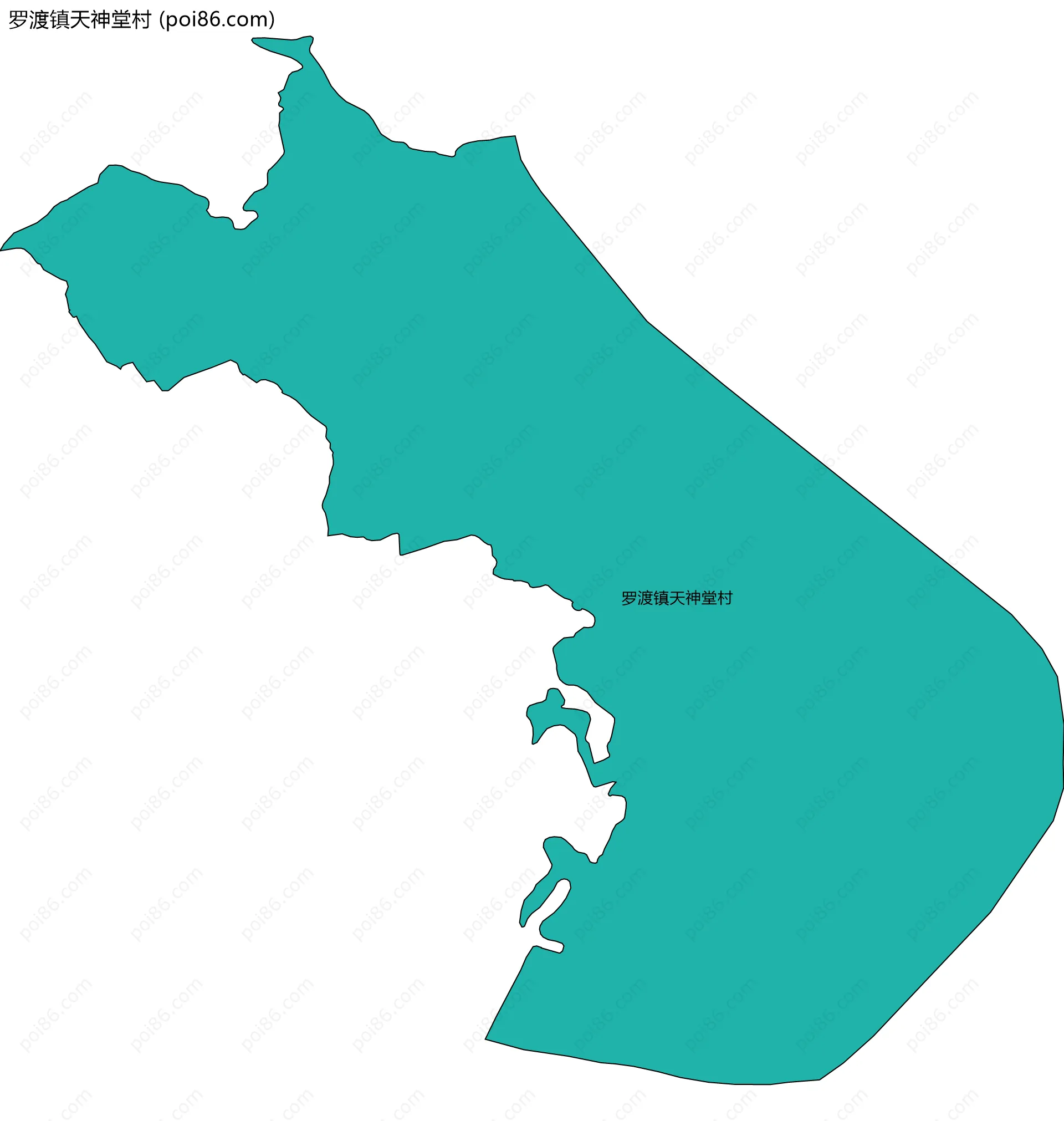 罗渡镇天神堂村边界地图