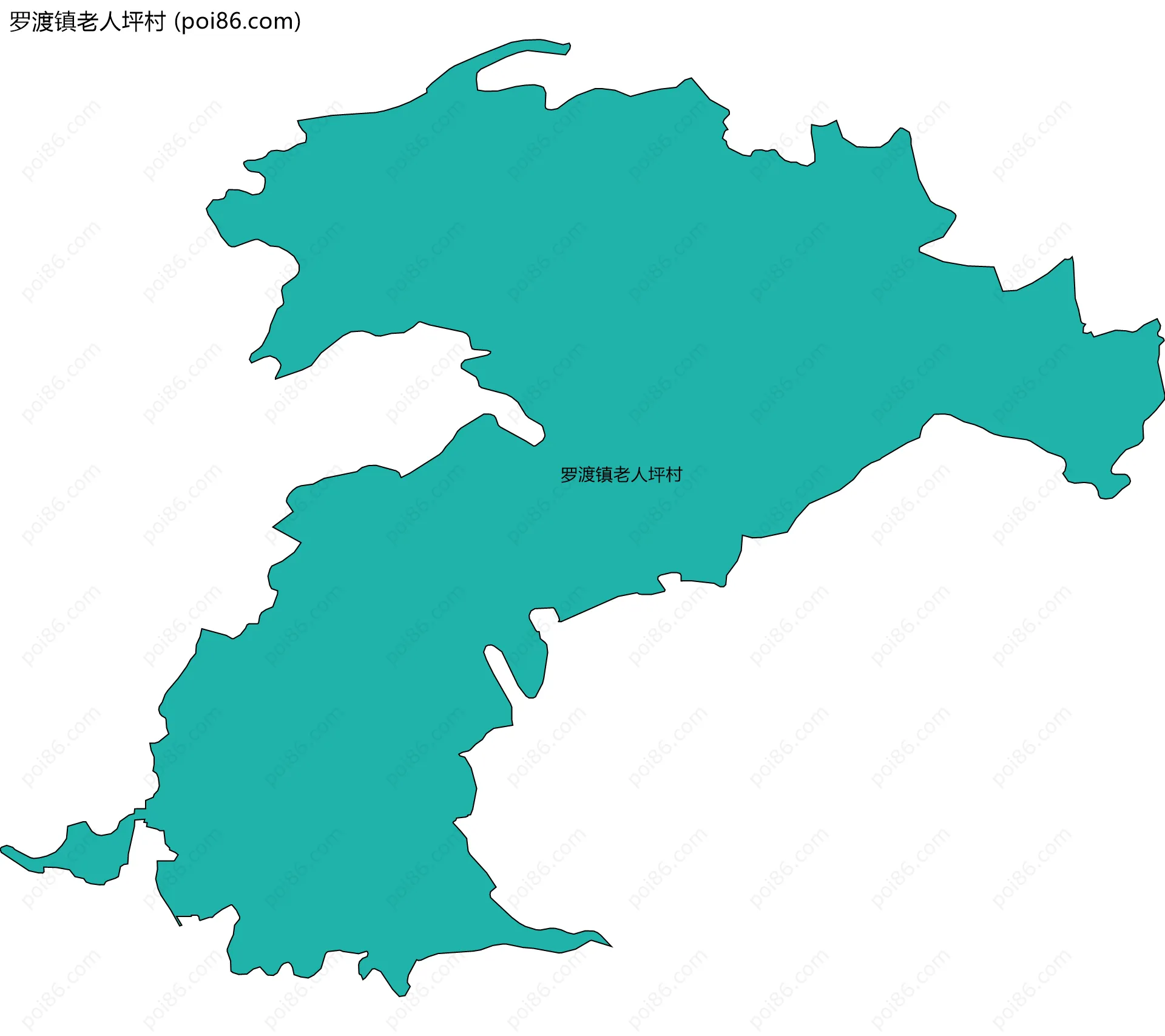 罗渡镇老人坪村边界地图