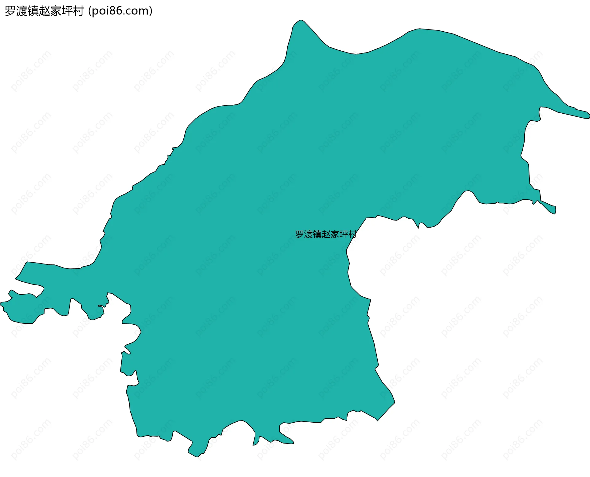 罗渡镇赵家坪村边界地图
