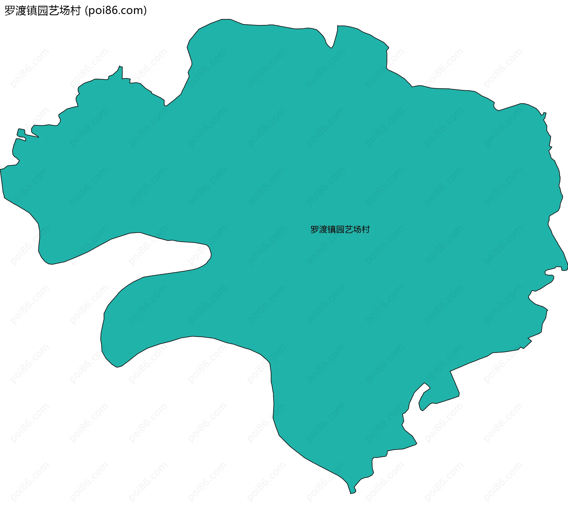 罗渡镇园艺场村边界地图