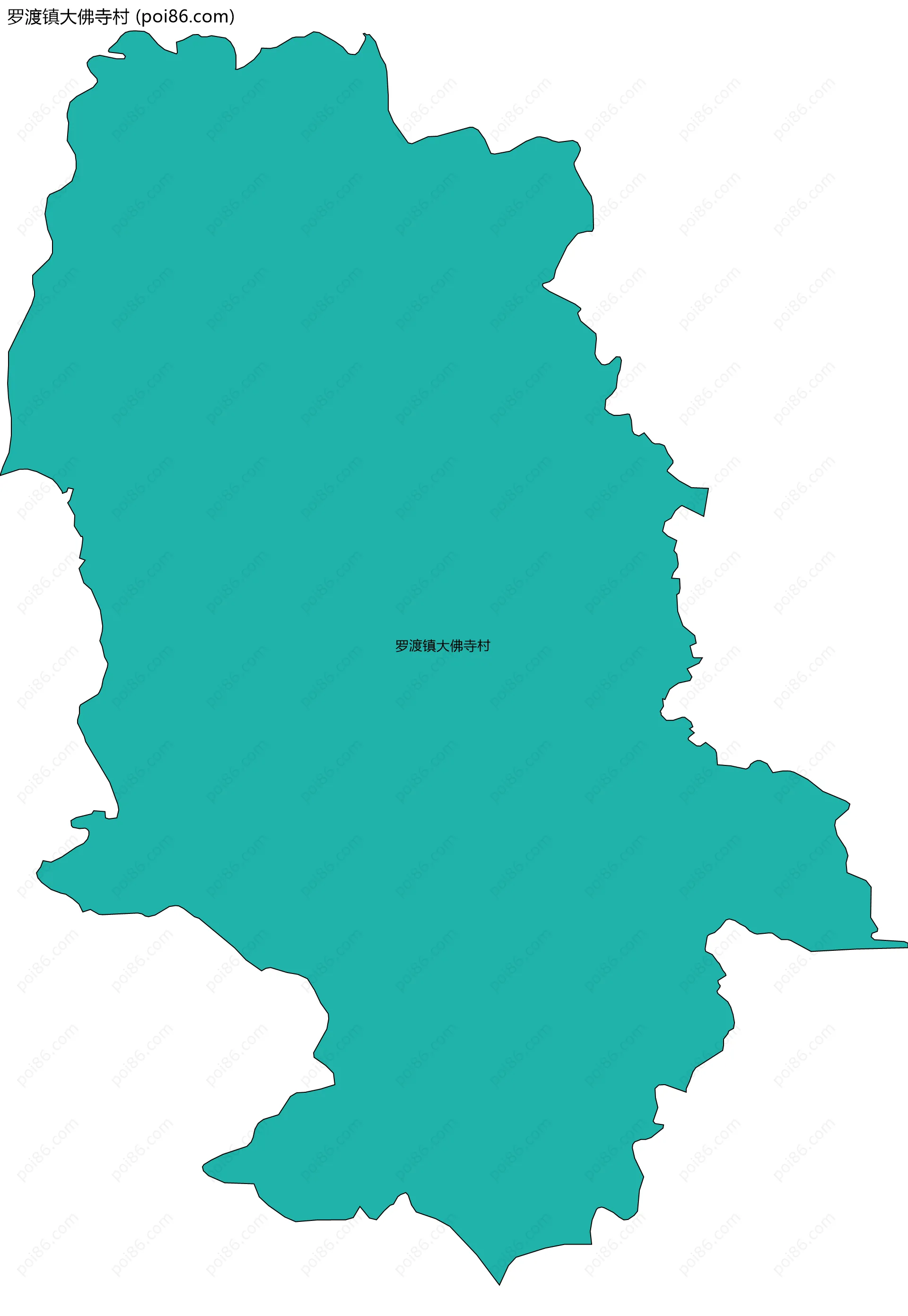 罗渡镇大佛寺村边界地图