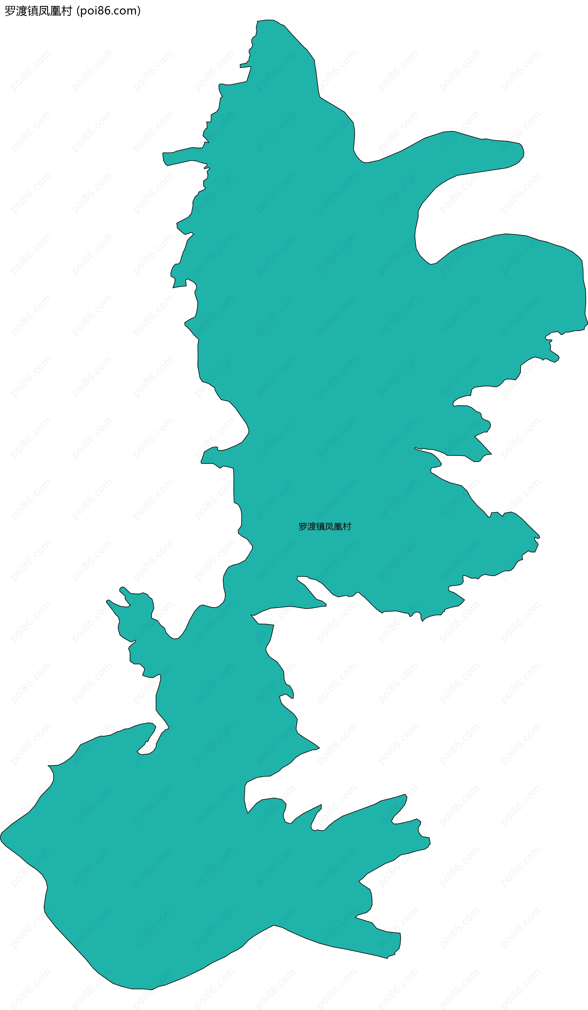 罗渡镇凤凰村边界地图