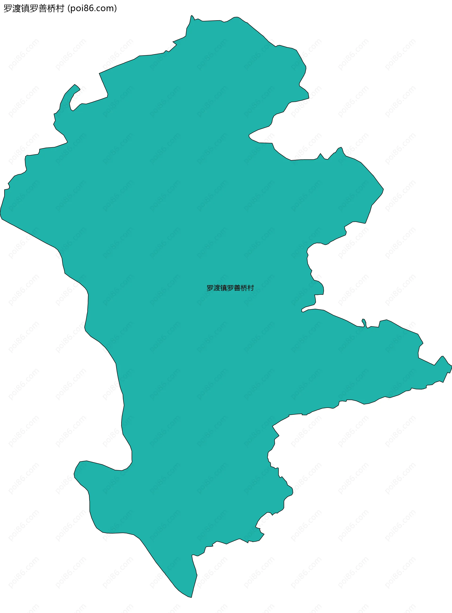 罗渡镇罗善桥村边界地图