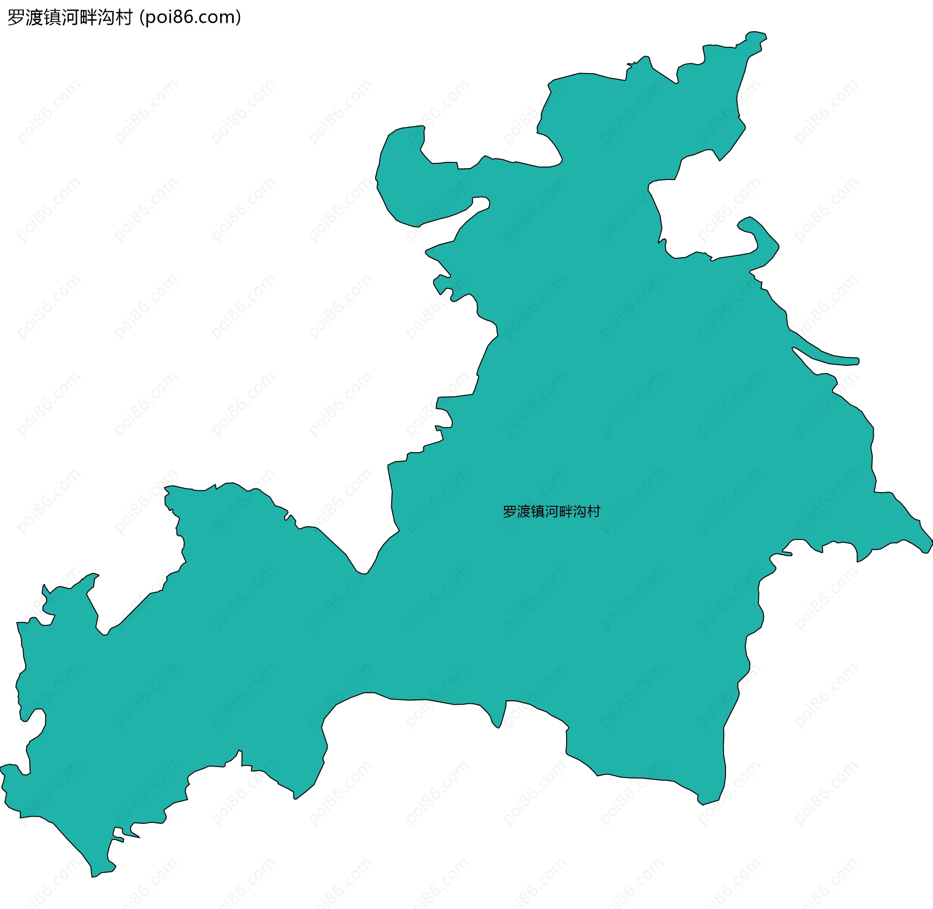 罗渡镇河畔沟村边界地图