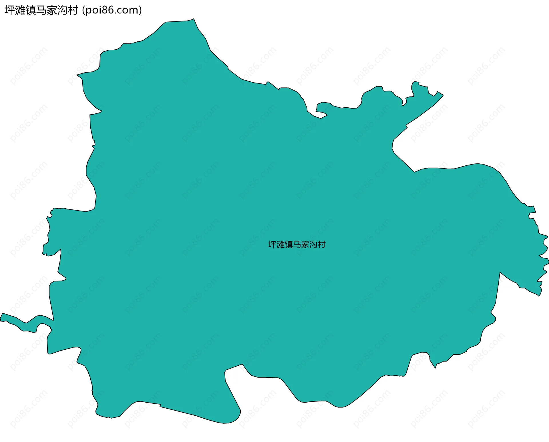 坪滩镇马家沟村边界地图