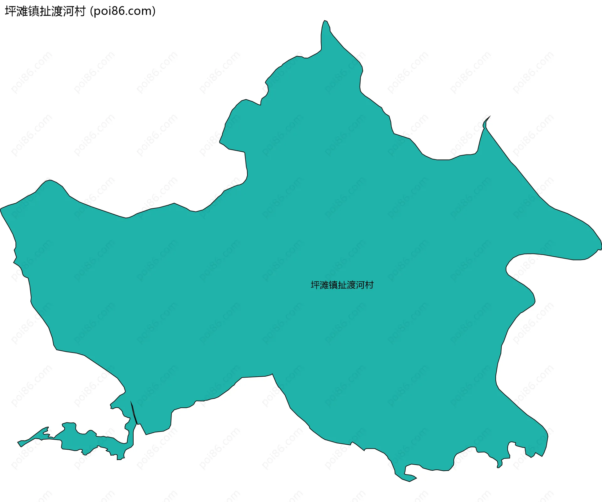 坪滩镇扯渡河村边界地图