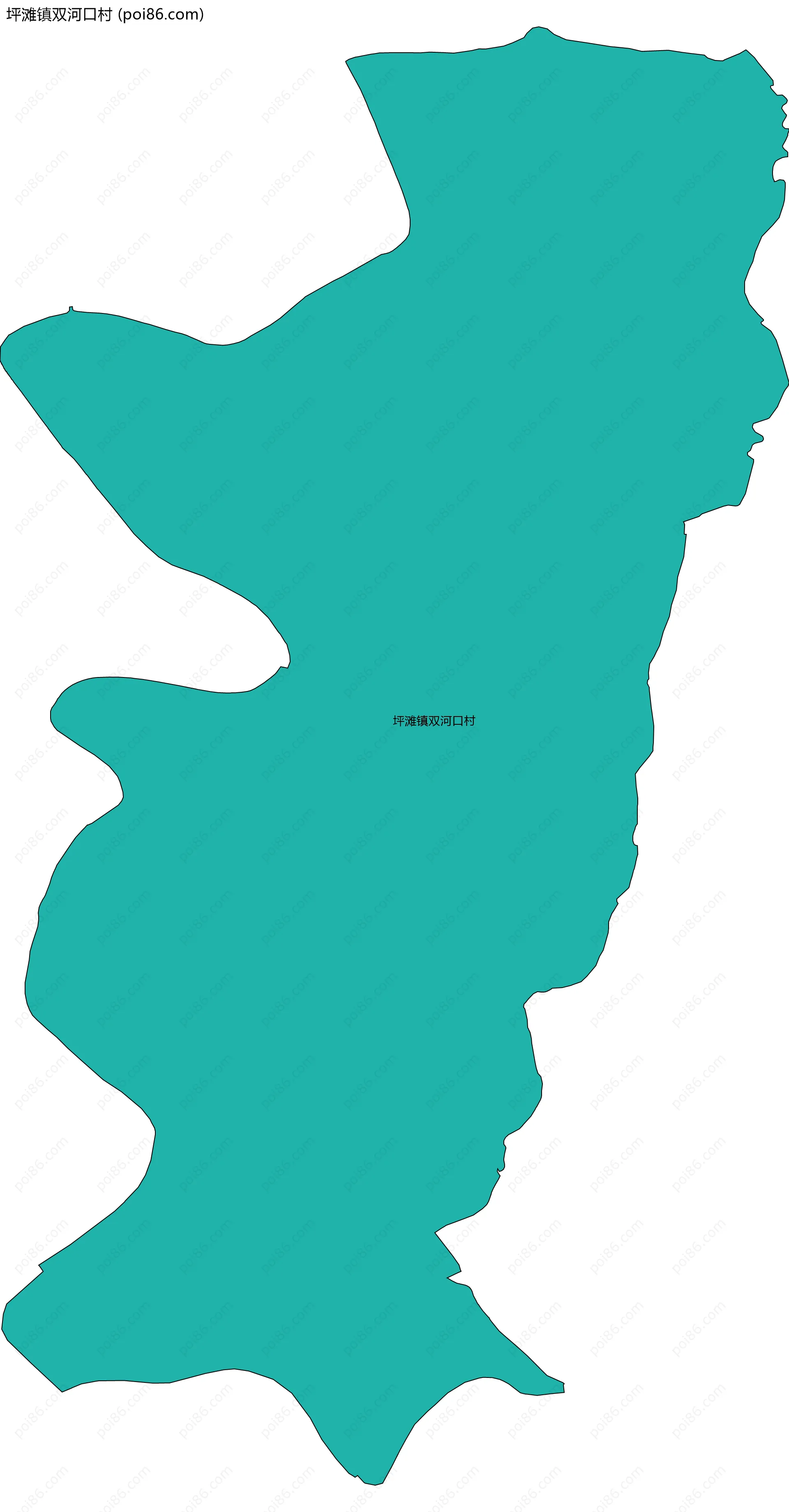 坪滩镇双河口村边界地图