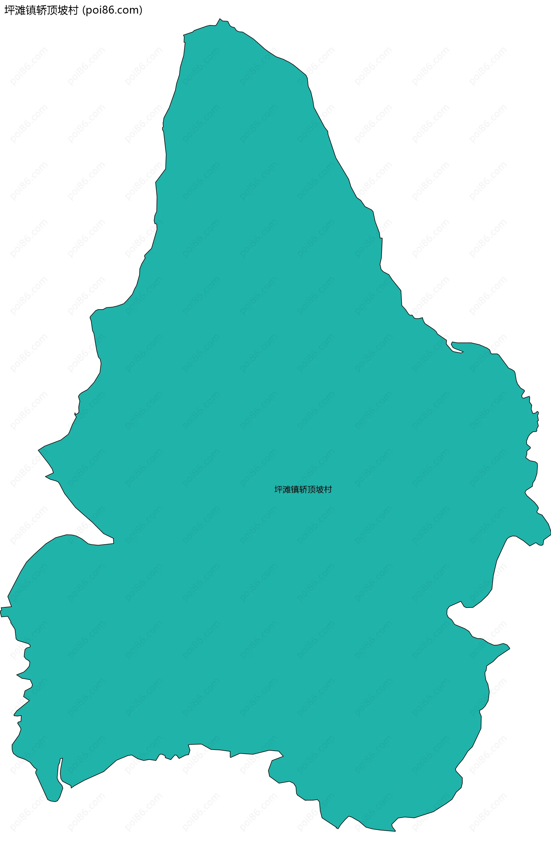 坪滩镇轿顶坡村边界地图