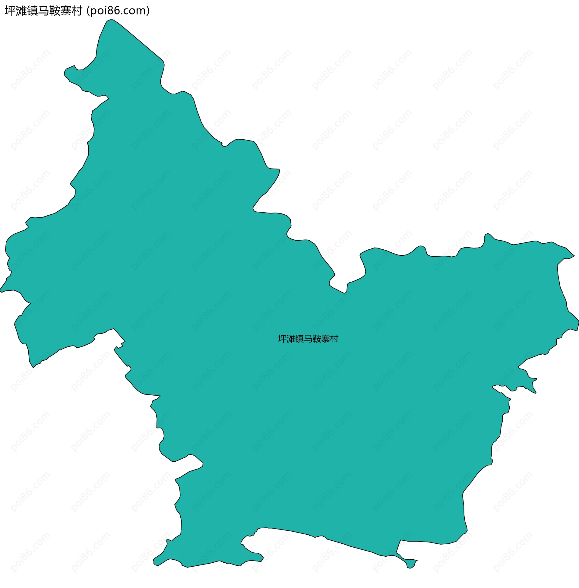 坪滩镇马鞍寨村边界地图