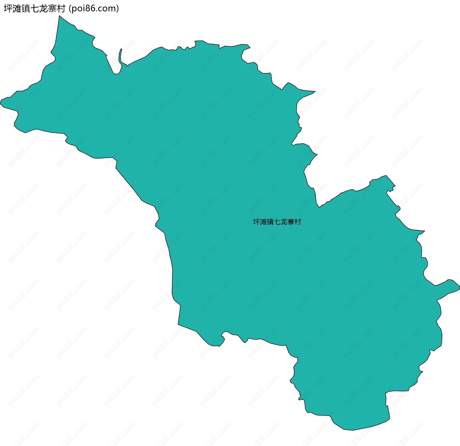 坪滩镇七龙寨村边界地图