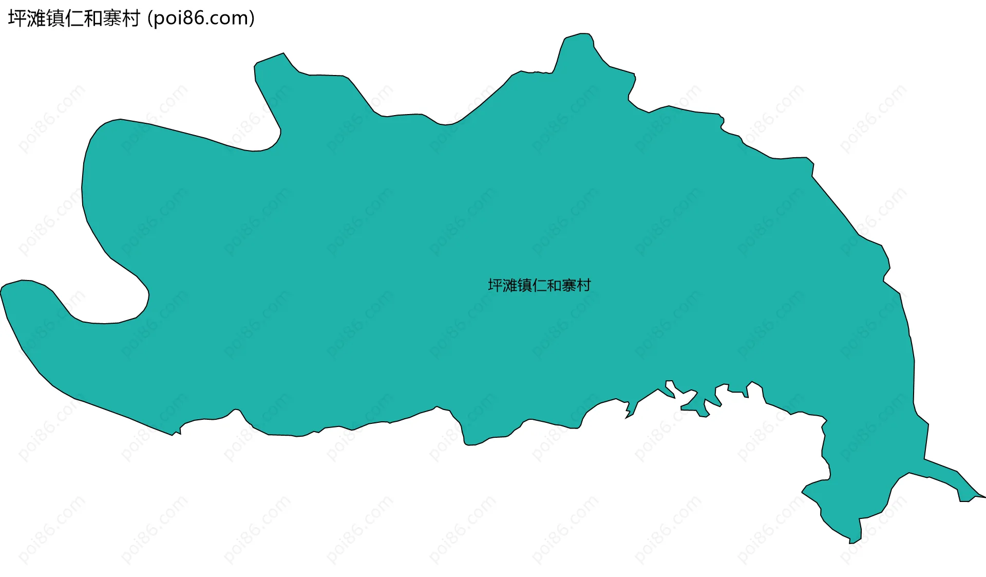 坪滩镇仁和寨村边界地图