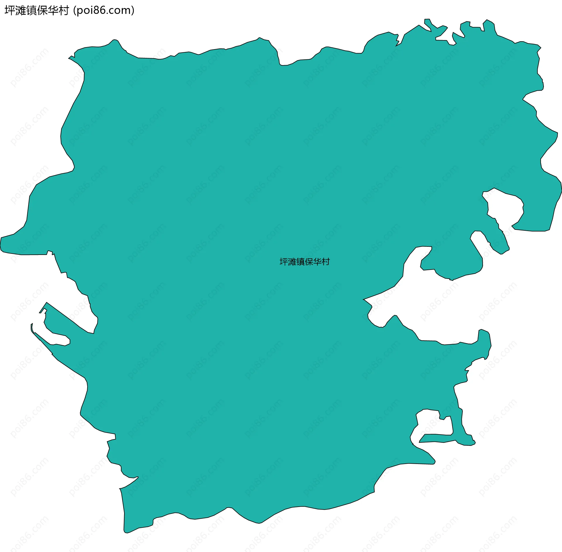 坪滩镇保华村边界地图