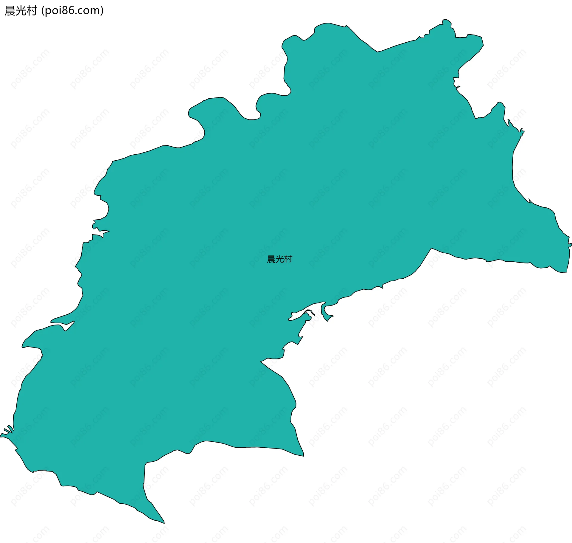 晨光村边界地图