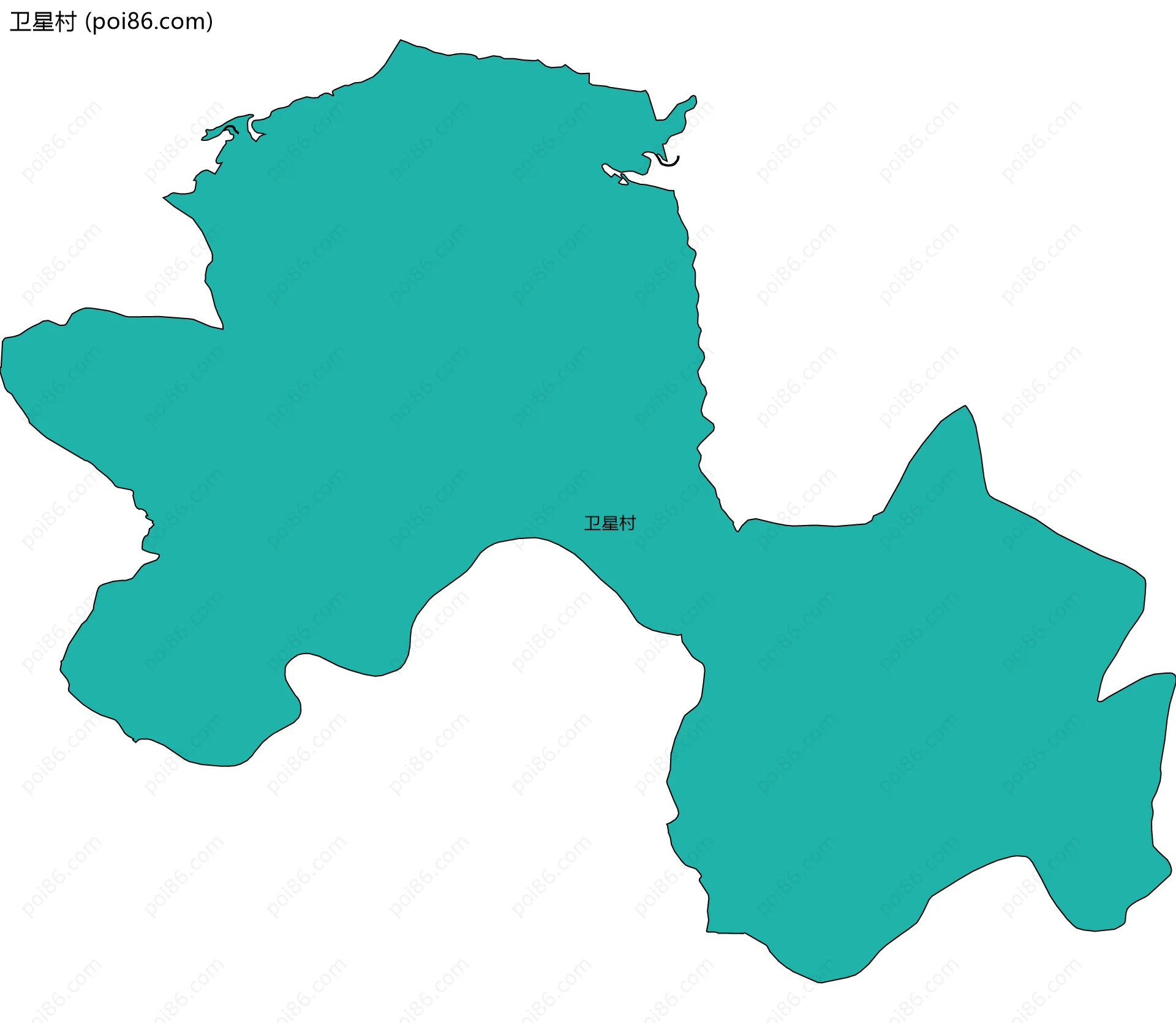卫星村边界地图