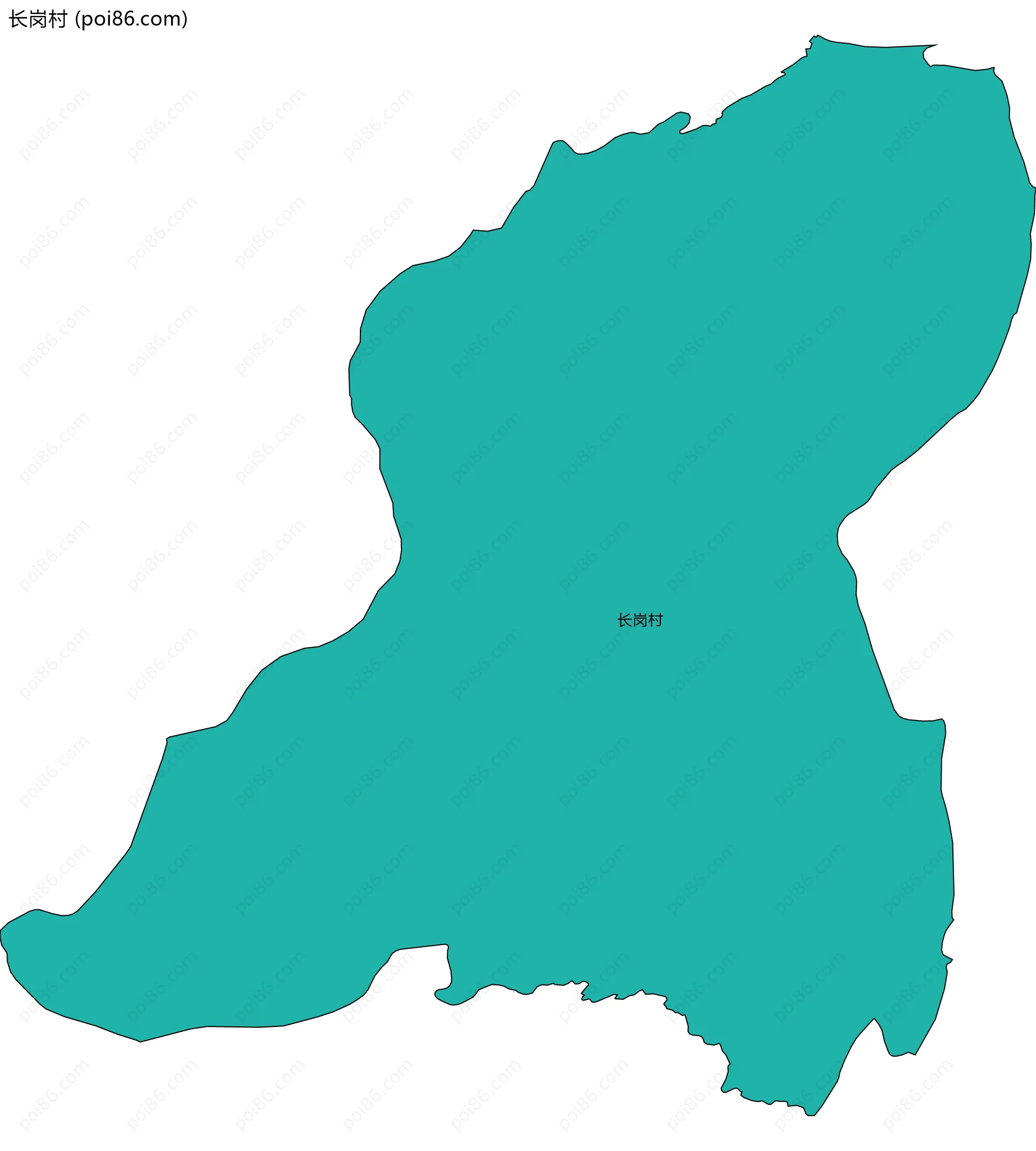 长岗村边界地图