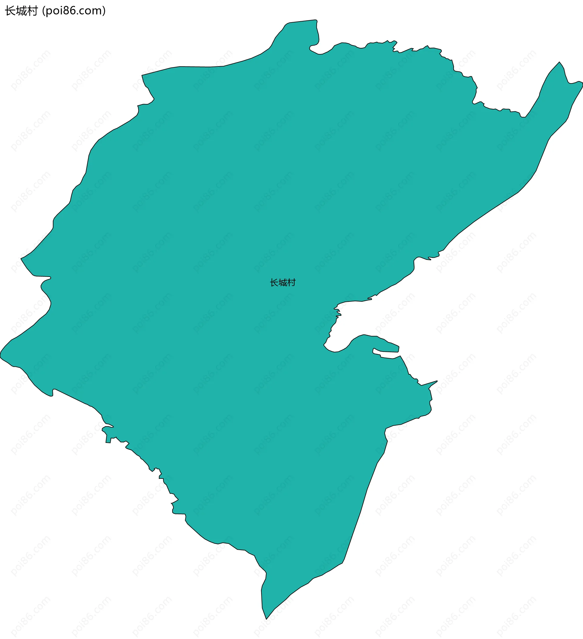 长城村边界地图