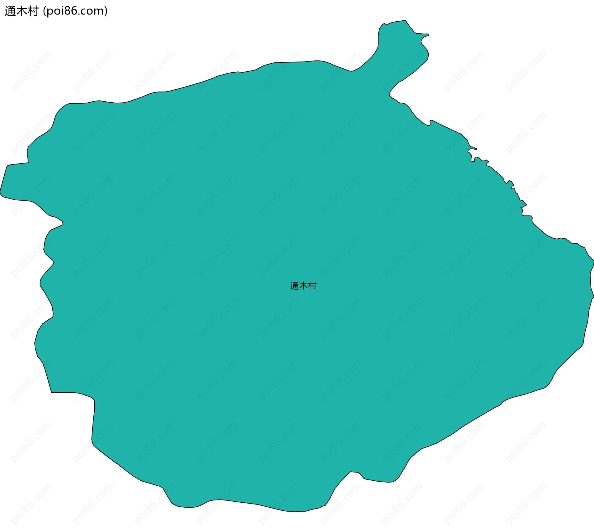 通木村边界地图